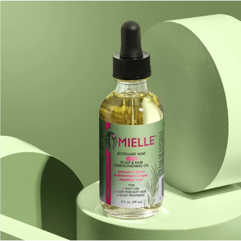 Mielle Organics Rosemary Mint Light Scalp & Hair Strengthening Oil  2 Ounce