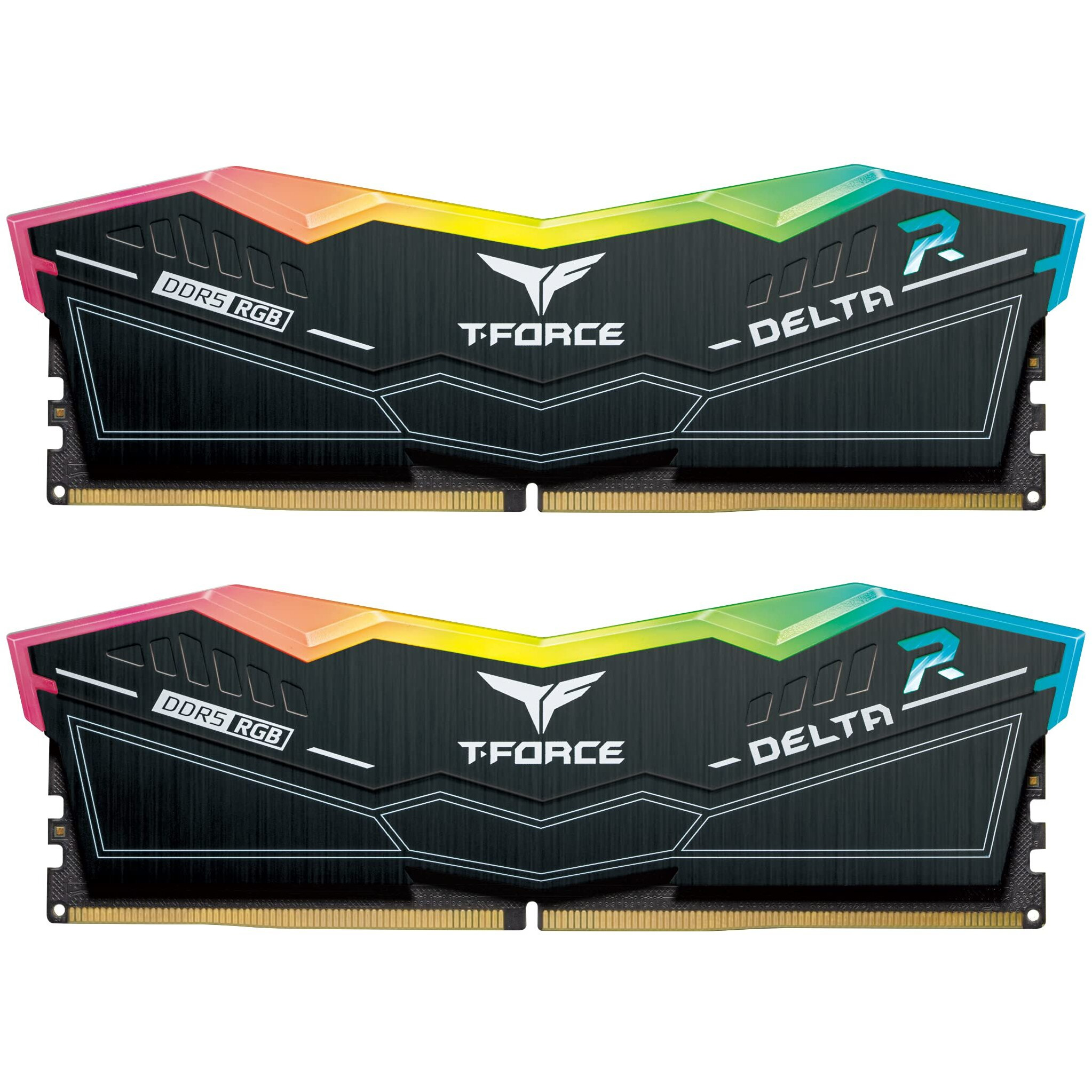 Teamgroup T-Force Delta Rgb Ddr5 Ram 64Gb (2X32Gb) 6000Mhz Pc5-48000 Cl38 Intel Xmp 3.0 & Amd Expo Compatible Desktop Memory Module Ram Black - Ff3D564G6000Hc38Adc01