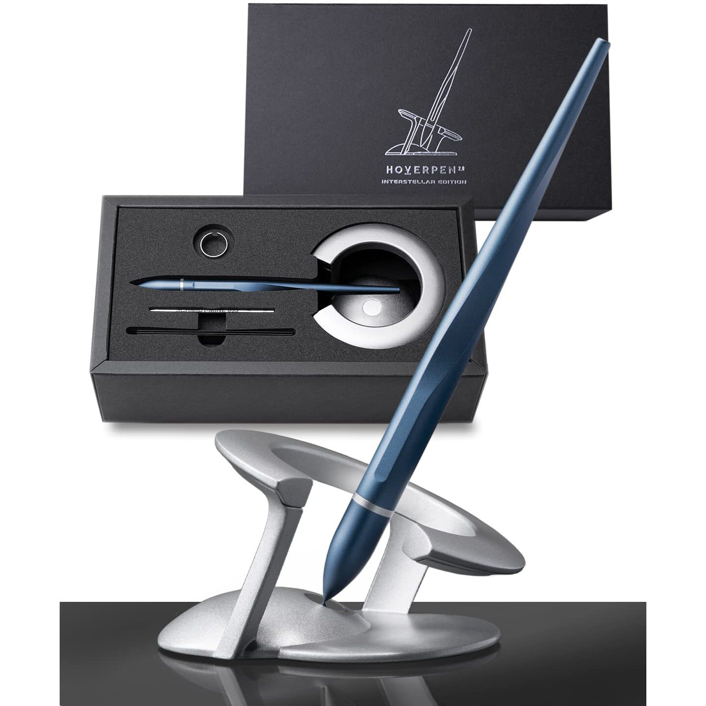 Novium Hoverpen 2.0 Interstellar Edition Ballpoint Pen  Neptune Blue  Unisex