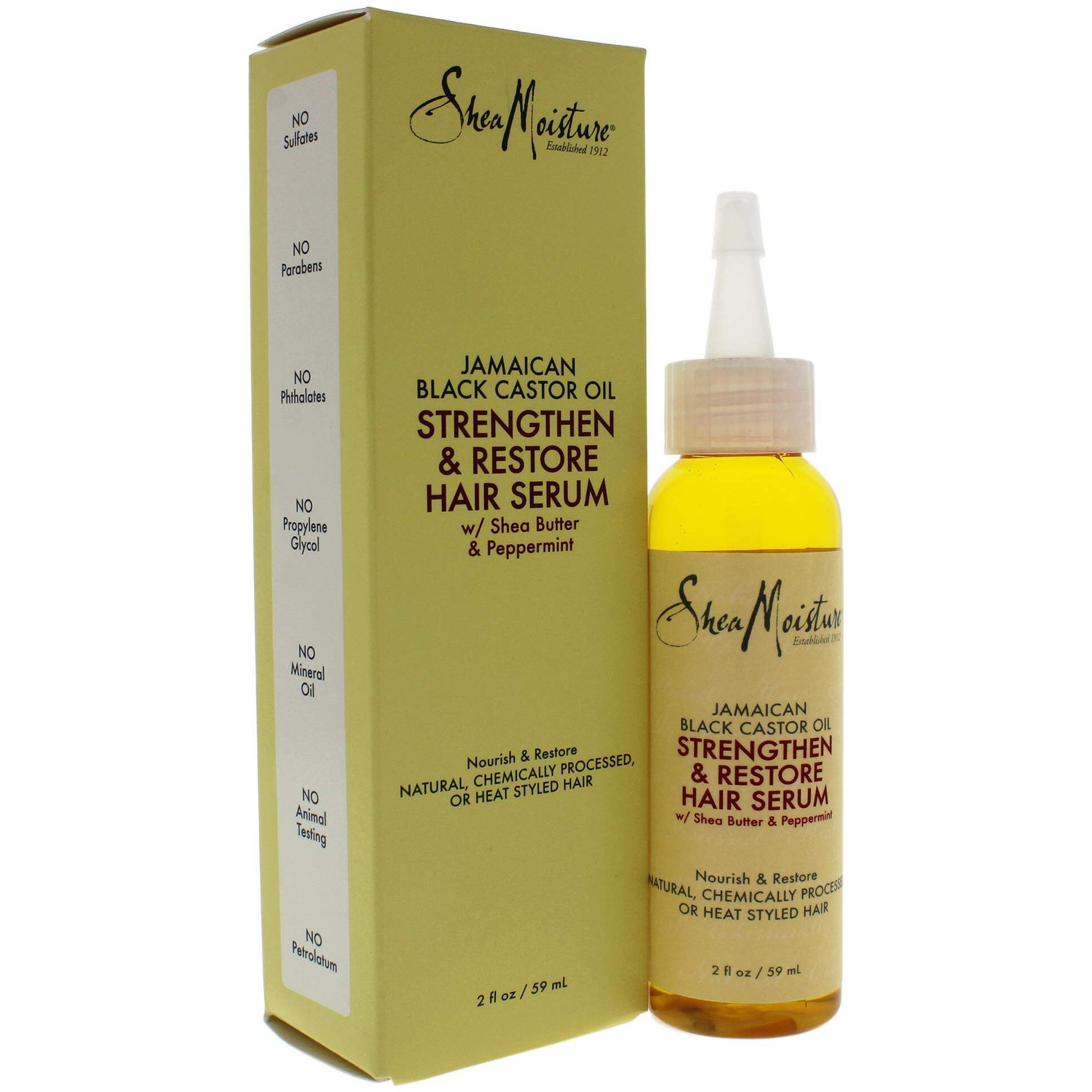 Sheamoisture Hair Serum Oil For Damaged Hair Jamaican Black Castor Oil Hair Oil With Shea Butter 2 Oz