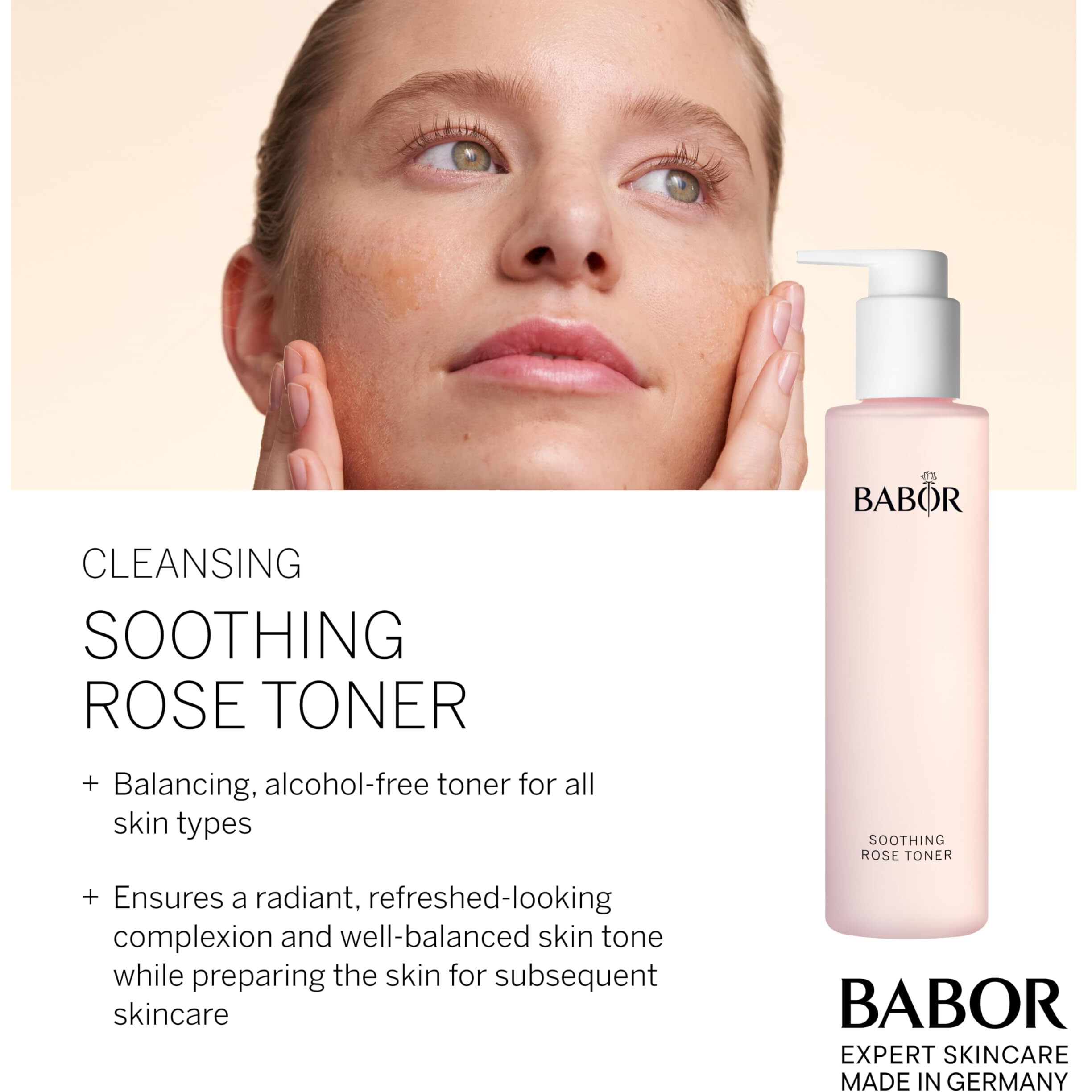 Babor Soothing Rose Toner  Alcohol-Free Brightening Face Toner With Antioxidant Complex And Vitamin B  To Detoxify And Clarify All Skin Types  200 Ml