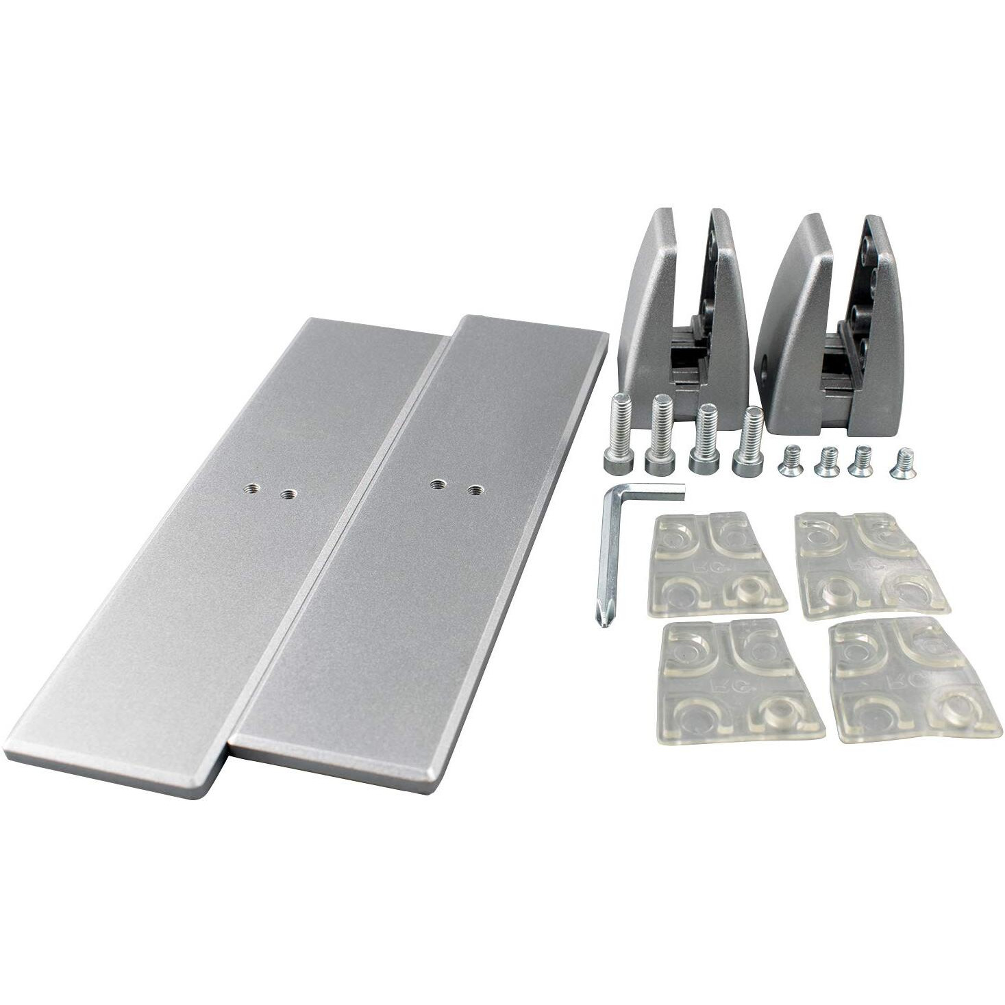 2 Pcs Sneeze Guard Support Clamp With Steady Freestanding Stand Base Removable Clamp Desk Partition Clamp For Clear Acrylic Shield Heavy Duty Auminum Guard Clamp For Desktop Countertop Reception