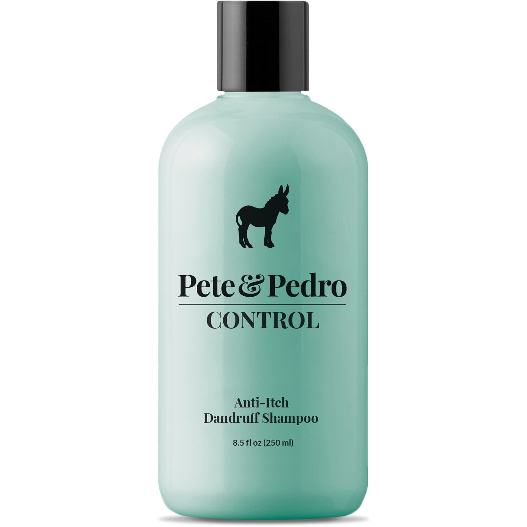 Pete & Pedro Control Extra-Strength Dandruff & Anti-Itch Medicated Coal Tar Peppermint Tea Tree Oil Men's & Women Shampoo | As Seen On Shark Tank  8 Oz.