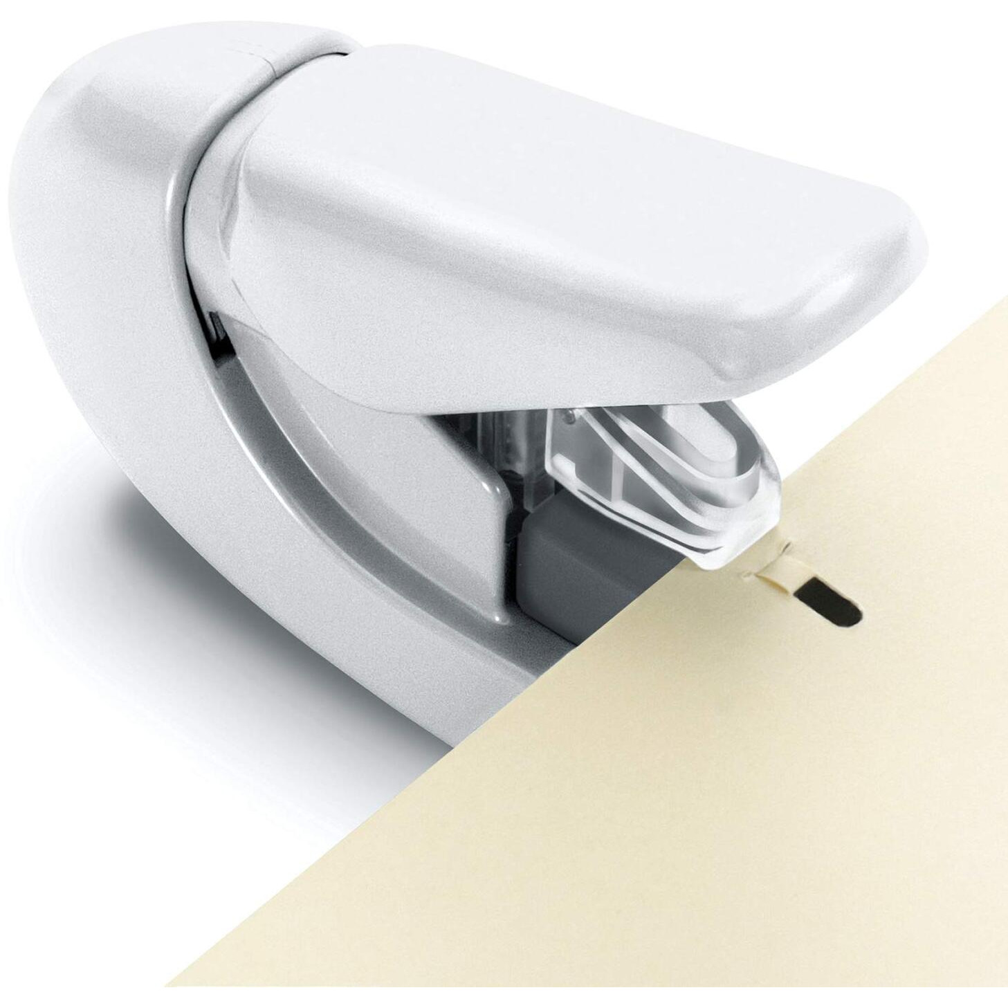 Plus Paper Clinch Compact Staple Free Staple Ivory White