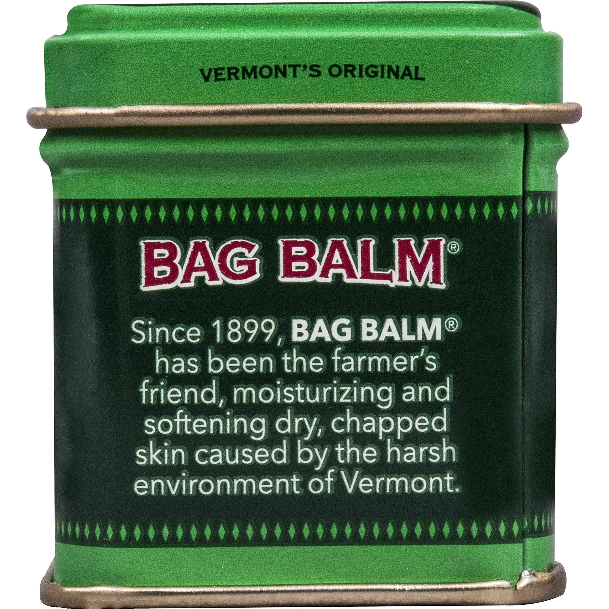 Bag Balm Vermont's Original Ointment  1 Ounce Tin (Pack Of 4)  Moisturizing Ointment For Dry Skin That Can Crack Split Or Chafe On Hands Feet Elbows Knees Shoulders And More