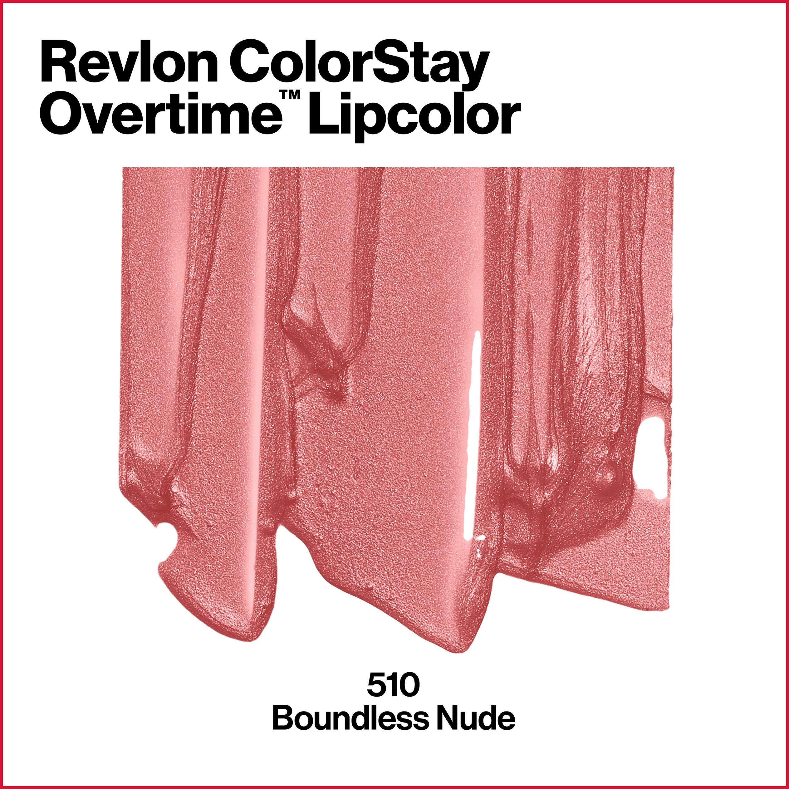 Revlon Liquid Lipstick With Clear Lip Gloss  Colorstay Face Makeup  Overtime Lipcolor  Dual Ended With Vitamin E In Nude  Boundless Nude (510)  0.07 Oz