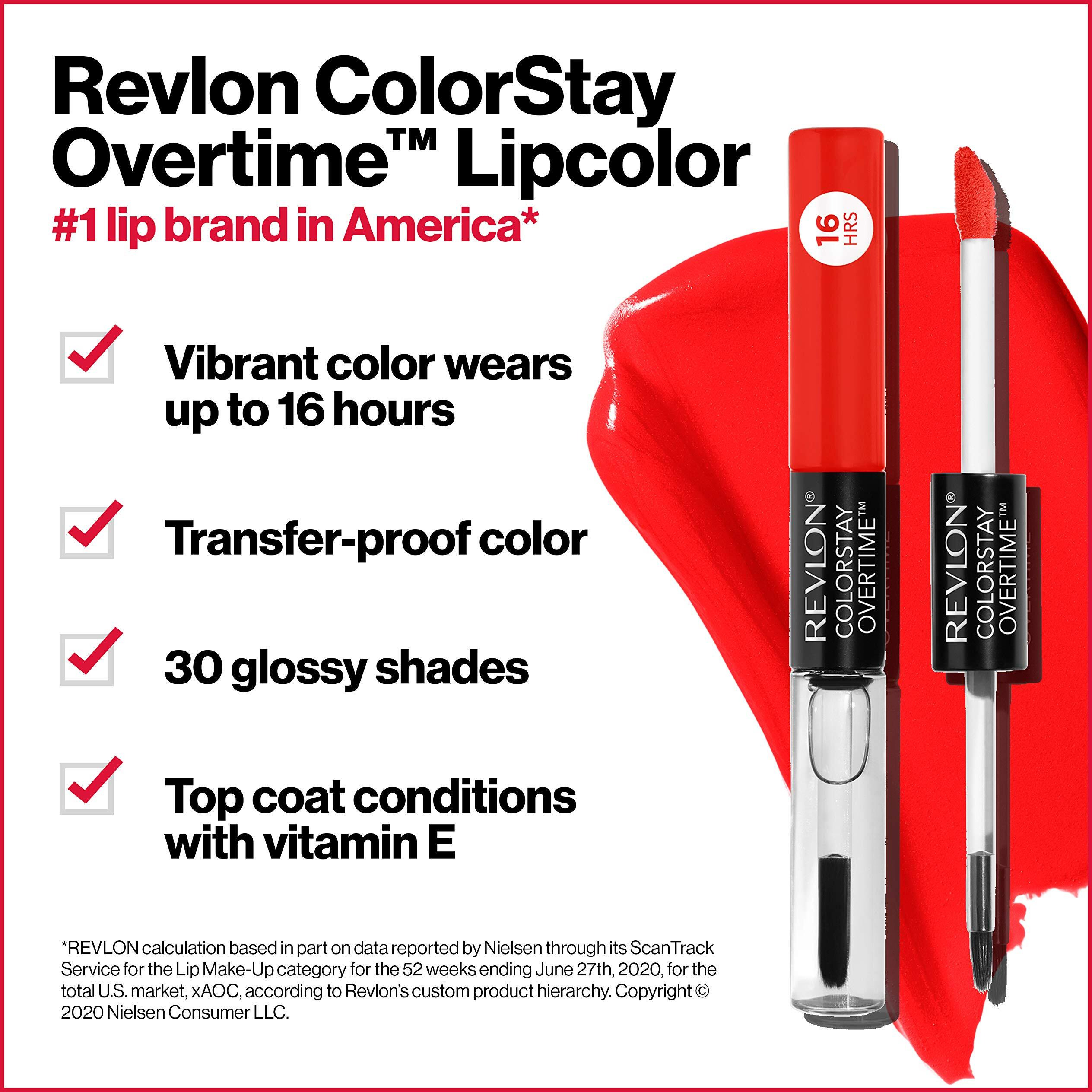 Revlon Liquid Lipstick With Clear Lip Gloss  Colorstay Face Makeup  Overtime Lipcolor  Dual Ended With Vitamin E In Nude  Boundless Nude (510)  0.07 Oz