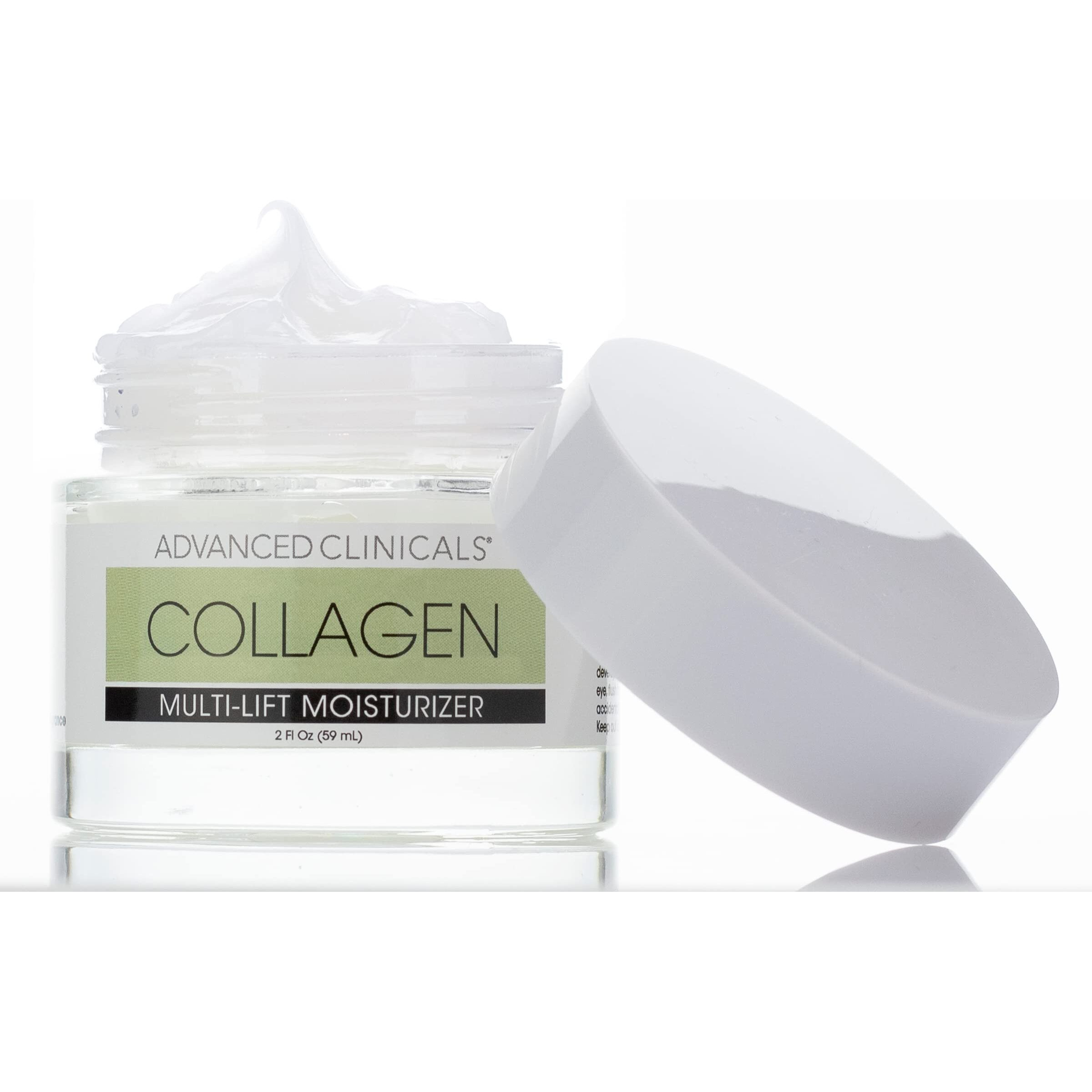 Advanced Clinicals Collagen Cream Facial Moisturizer  2 Fl Oz - Plumps  Smooths  And Tightens Skin