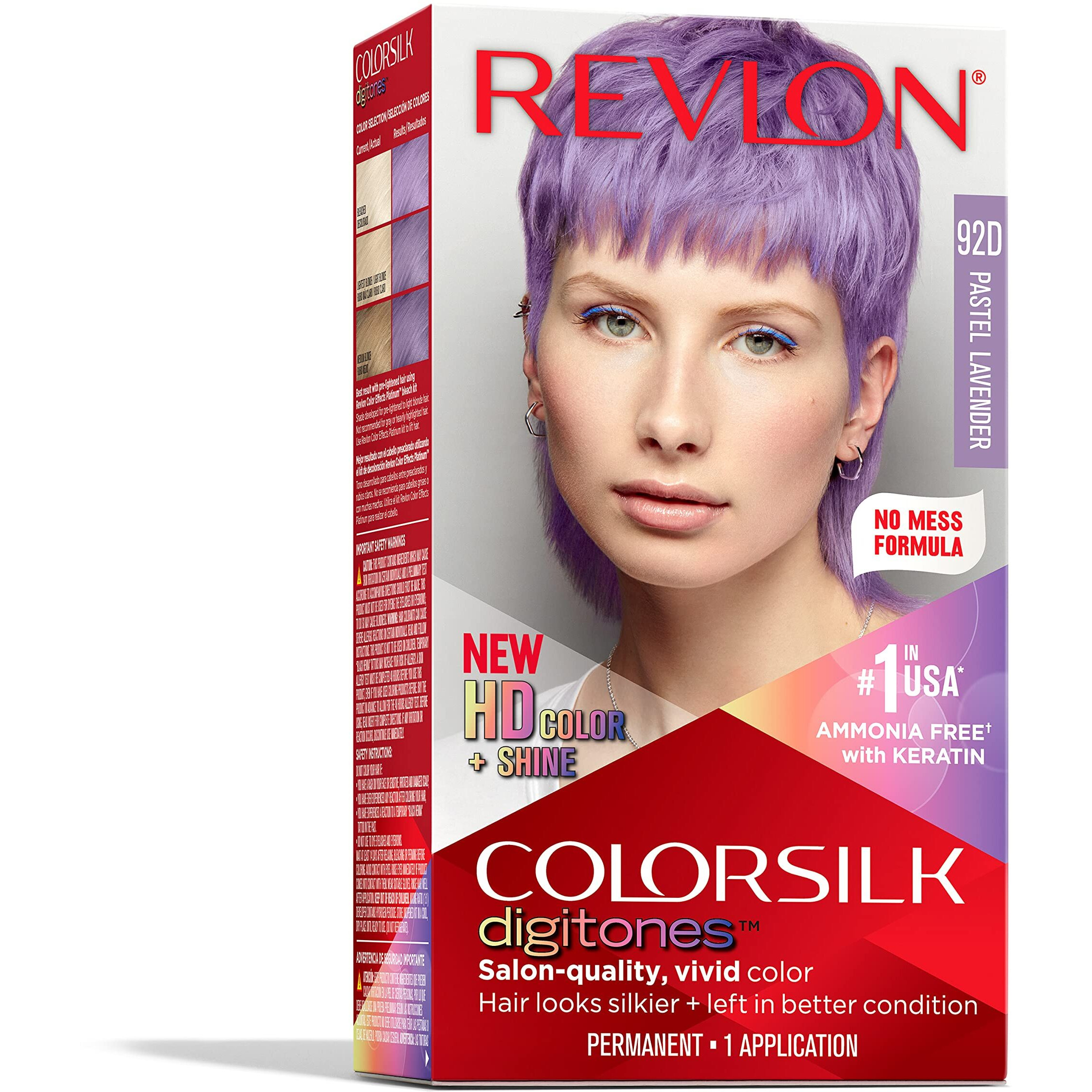 Revlon Permanent Hair Color Colorsilk Digitones With Keratin  92D Pastel Lavender (Pack Of 1)