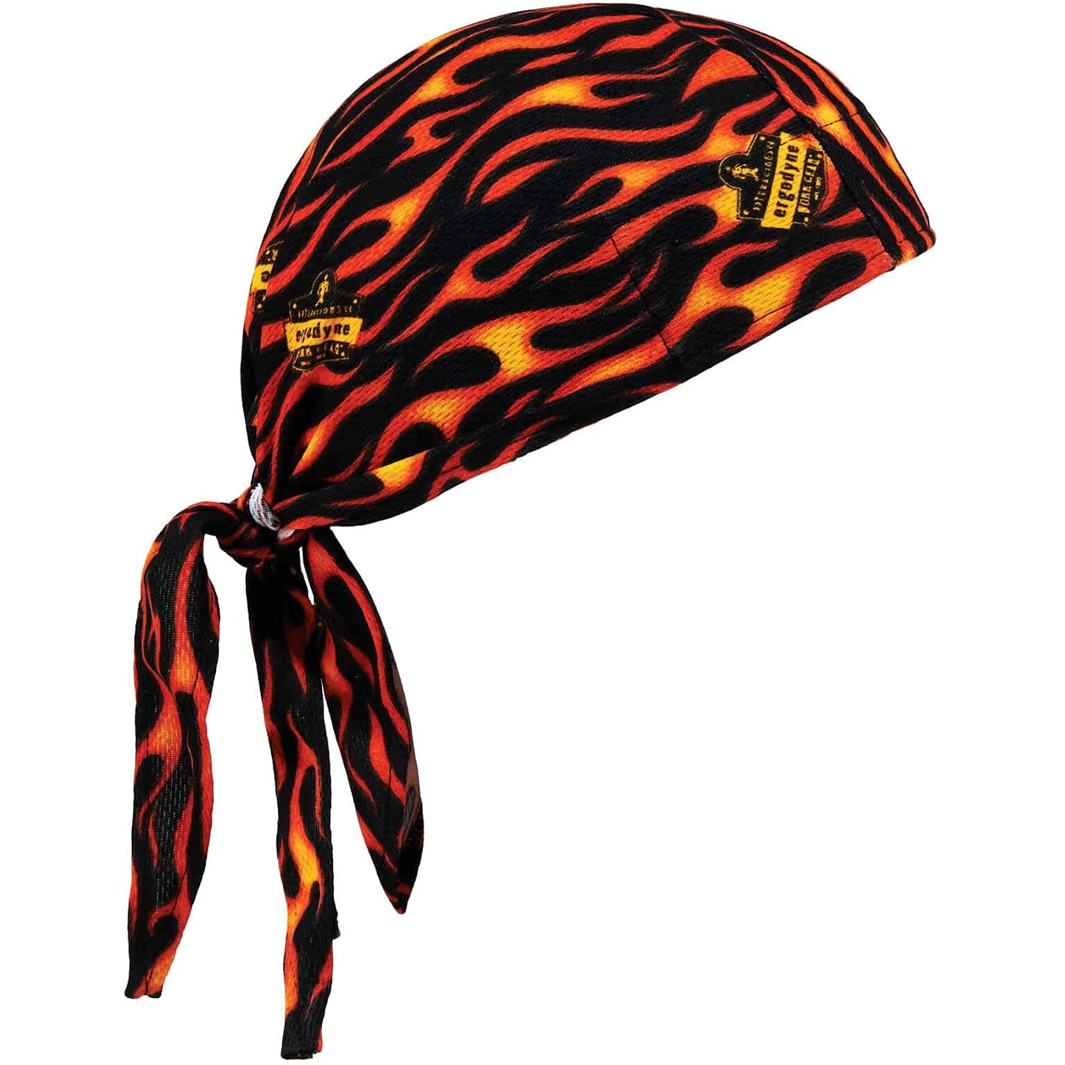 Ergodyne Chill-Its 6615 Absorptive Moisture-Wicking Dew Rag  Flames  One Size