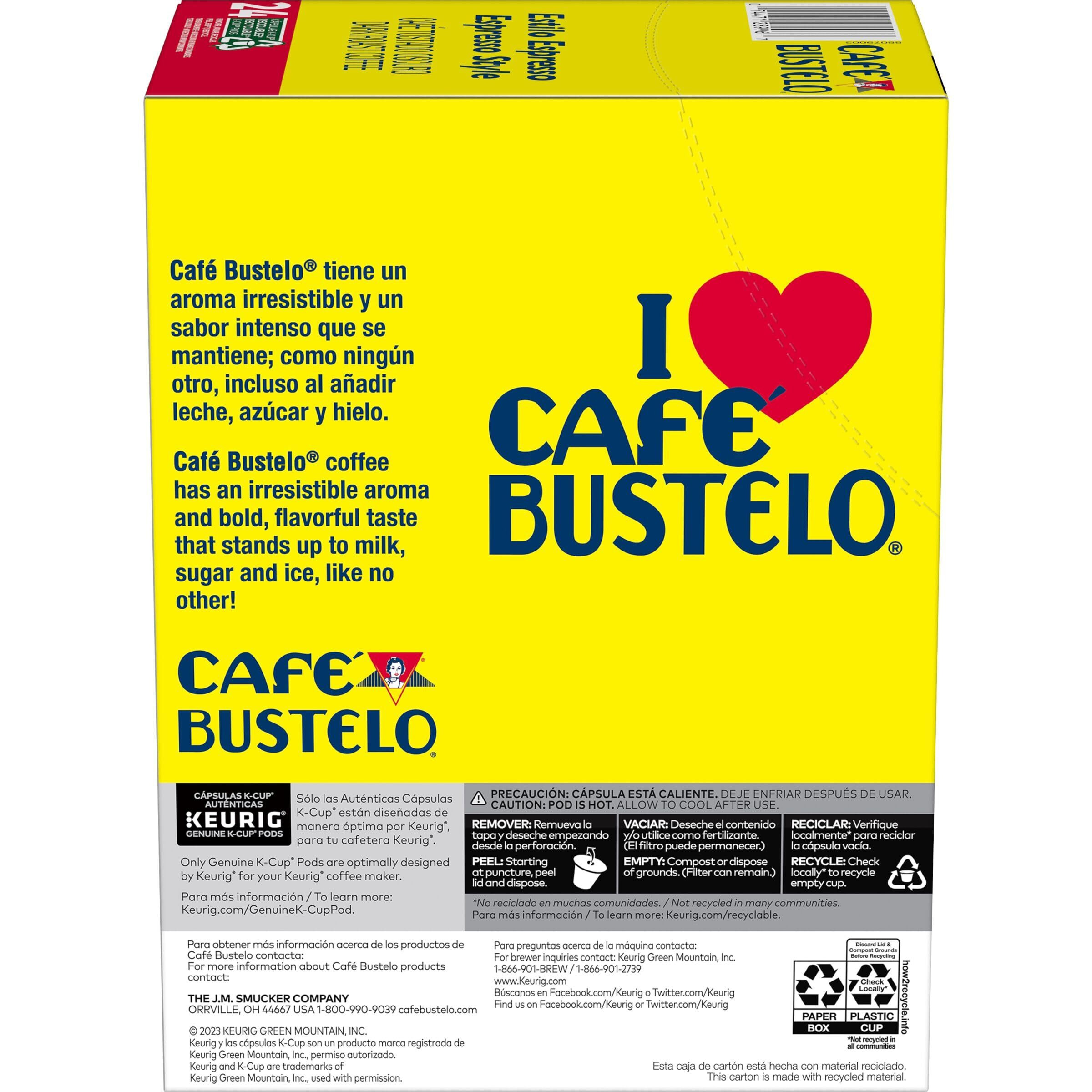 Caf Bustelo Espresso Style Dark Roast Coffee  96 Keurig K-Cup Pods