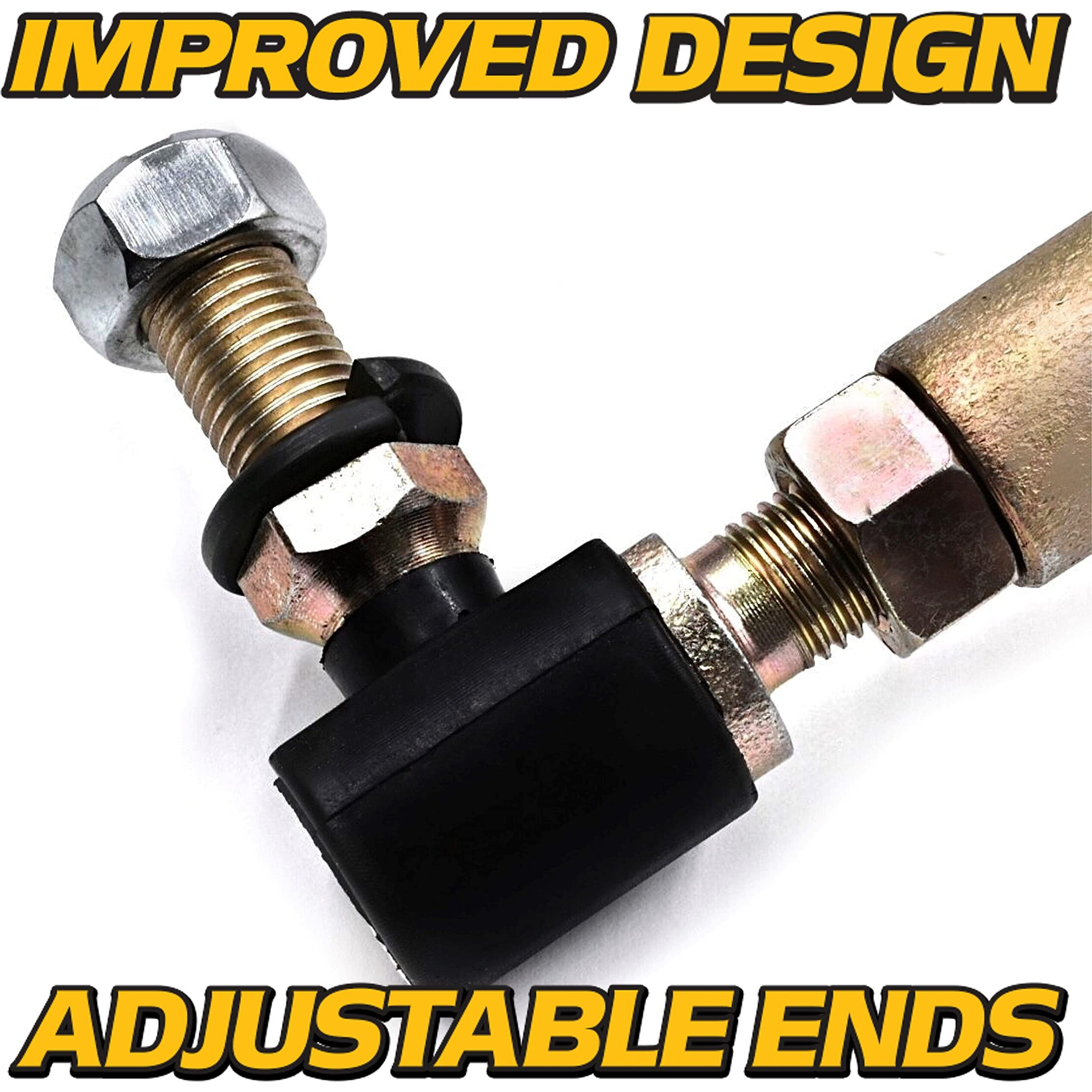 Hd Switch - Adjustable Lh/Rh Steering Drag Link Set Fits 436884 & 436885 Husqvarna Craftsman Ayp Poulan Pro Jonsered Redmax  Fits 532436884 & 532436885  583513301 & 583513401 +Plus 2 Sector Gear Caps