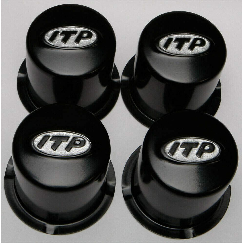 Itp Steel Wheel Center Caps 4/110 Black 4 Piece Set