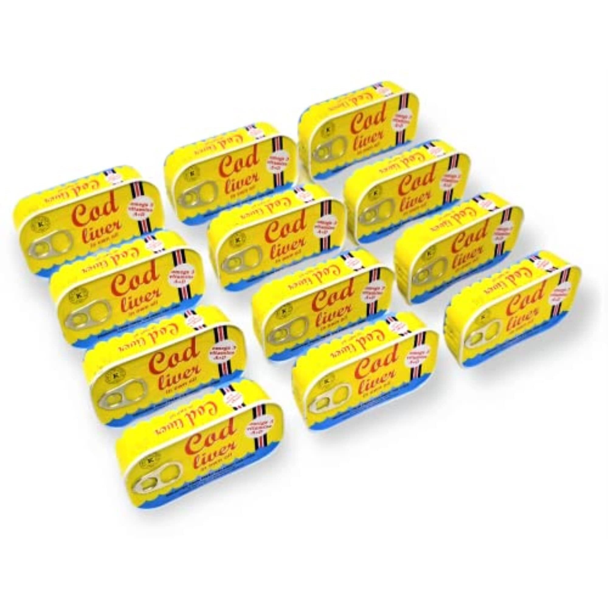 Threeline Icelandic Natural Cod Liver In Own Oil 121G / 4.3 Oz (12)