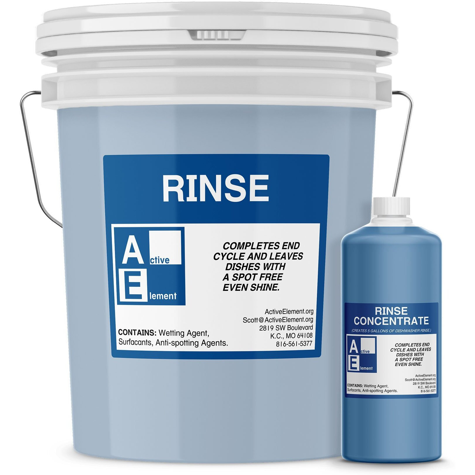 Active Element Commercial Dishwasher Rinse  Makes One 5-Gallon Pail  Commercial-Grade (Count 1)