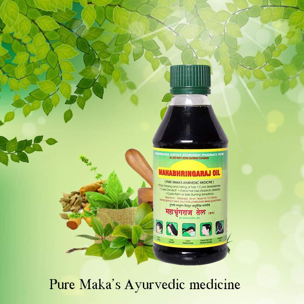 Rvap Mahabhringraj Oil 500Ml | Pure Indian Maka's Ayurvedic Oil For Hair Care | Enriched With Various Indian Herbs And Ingredients (17 Fl Oz)