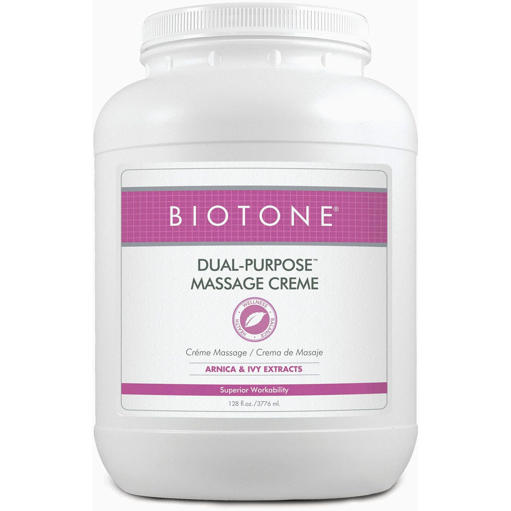 Biotone Dual-Purpose Massage Crme With Arnica And Ivy Extracts  Pure Ingredients  Effortless Glide  Luxurious Feel  More Workability  Less Reapplications