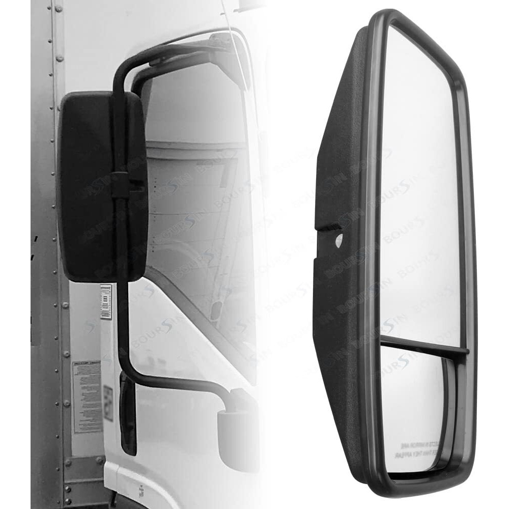 Outside View Door Mirror For Isuzu Npr Npr-Hd Nqr Nrr Gmc Chevrolet W3500 W4500 W5500 Truck 2008-2023 Black Passenger Side