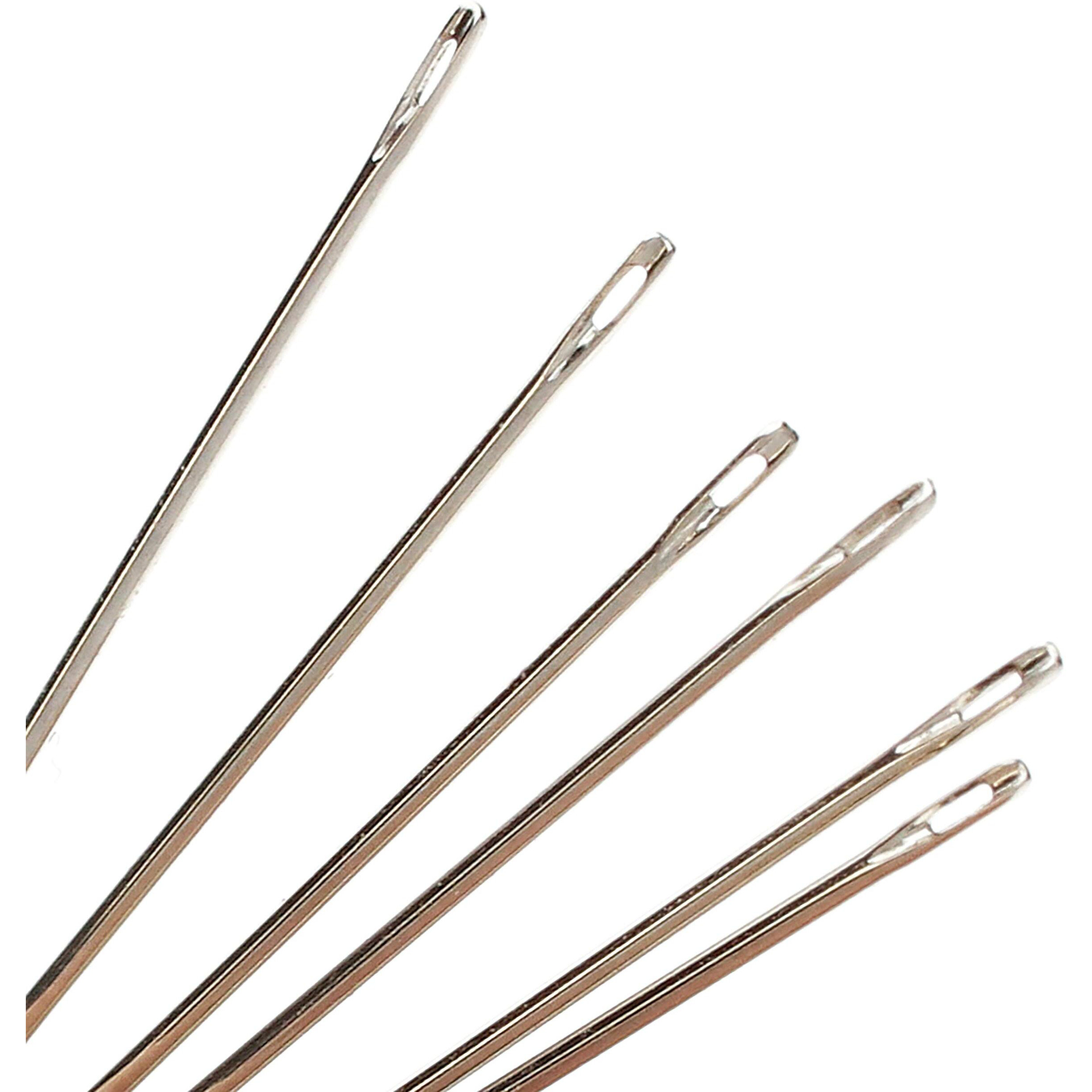 John James Glovers Needles  Size 10  32.5Mm In Length And 0.53Mm In Diameter  Pack Of 25  Triangular Point  Ideal To Pass Through Tougher Materials Such As Leather  Suede  Vinyl And Soft Plastics