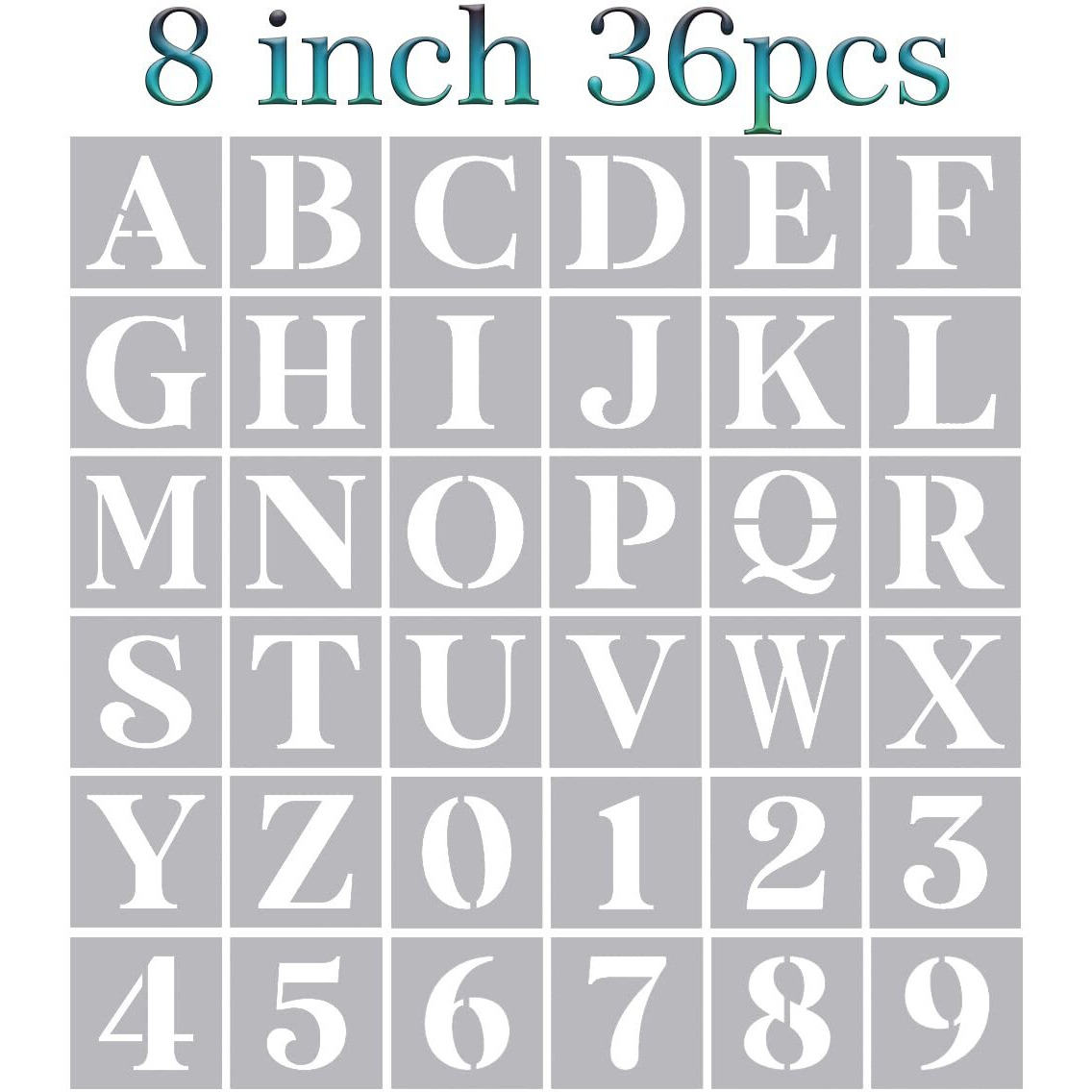 8 Inch Large Letter Stencils Alphabet Stencils For Painting On Wood  Stencil Letters Numbers Stencils For Wood Wall Signs Porch Diy Crafts