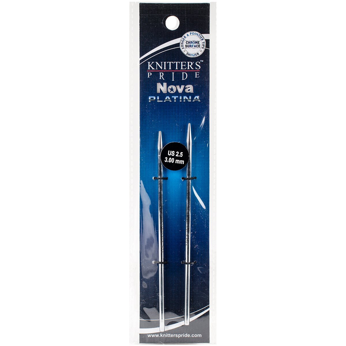 Knitter's Pride 518711-Nova Platina Interchangeable Needles  Size 2.5/3Mm