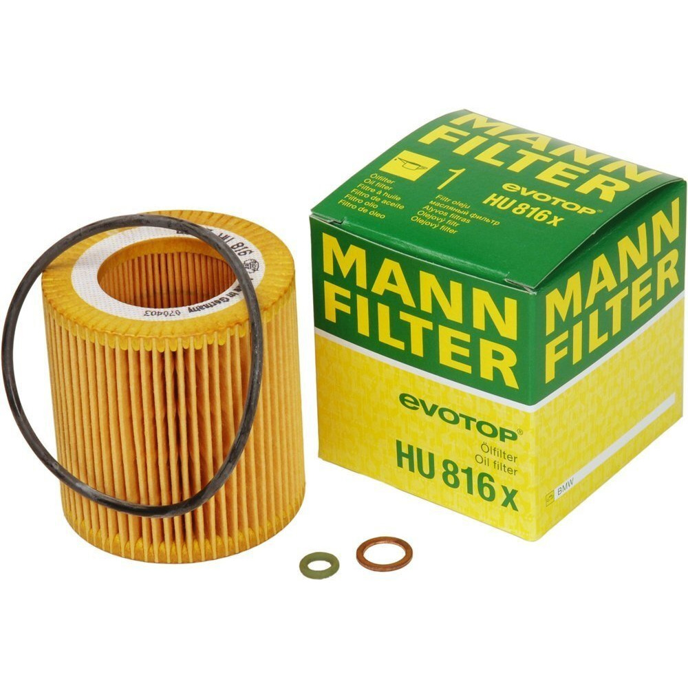 Mann-Filter Hu 816 X Metal-Free Oil Filter (Pack Of 3)