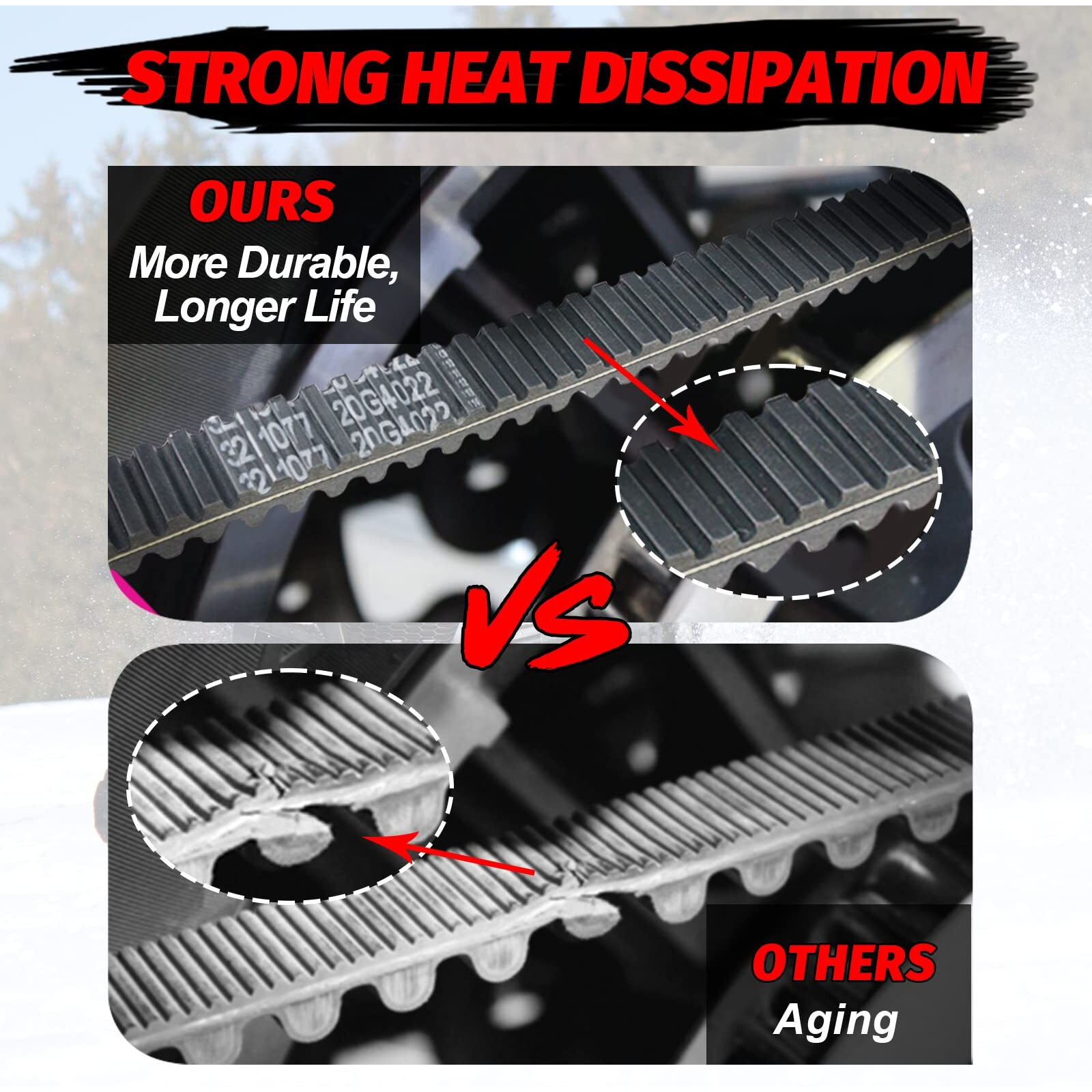 Starknightmt Drive Belt 3211077 20G4022 Cvt Atv Carbon Belt Compatible With Polaris Sportsman 400 500 Ranger 500 Scrambler Magnum Xplorer 4X4 Atv Utv Replacement For 3211072  3211048