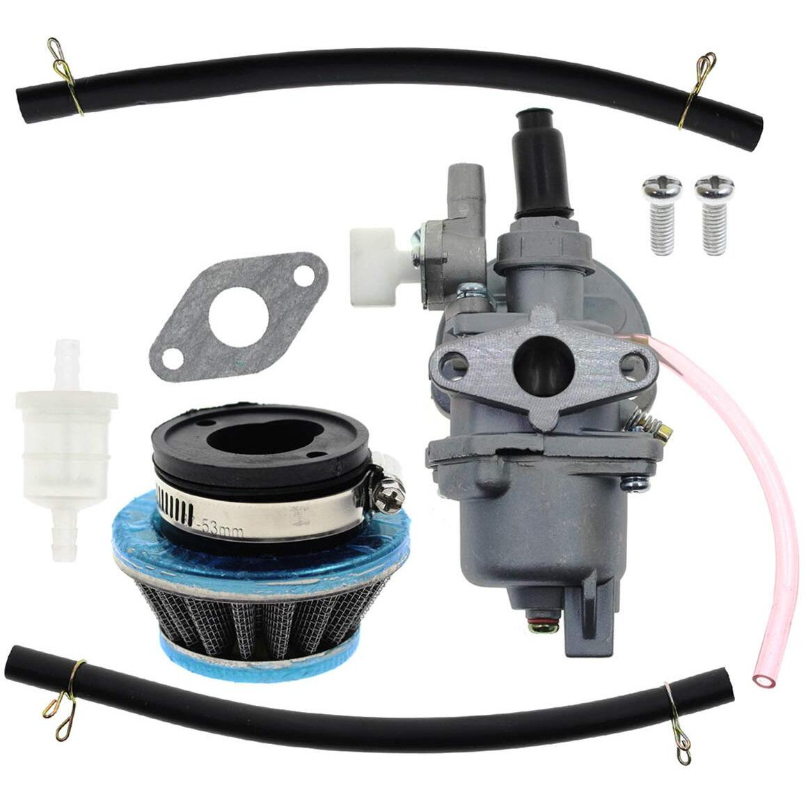 Autokay Carburetor For Coolster Qg50 Db49A 2 Stroke Pocket Bike Carb 49Cc Mta1 Mta2 Ca14