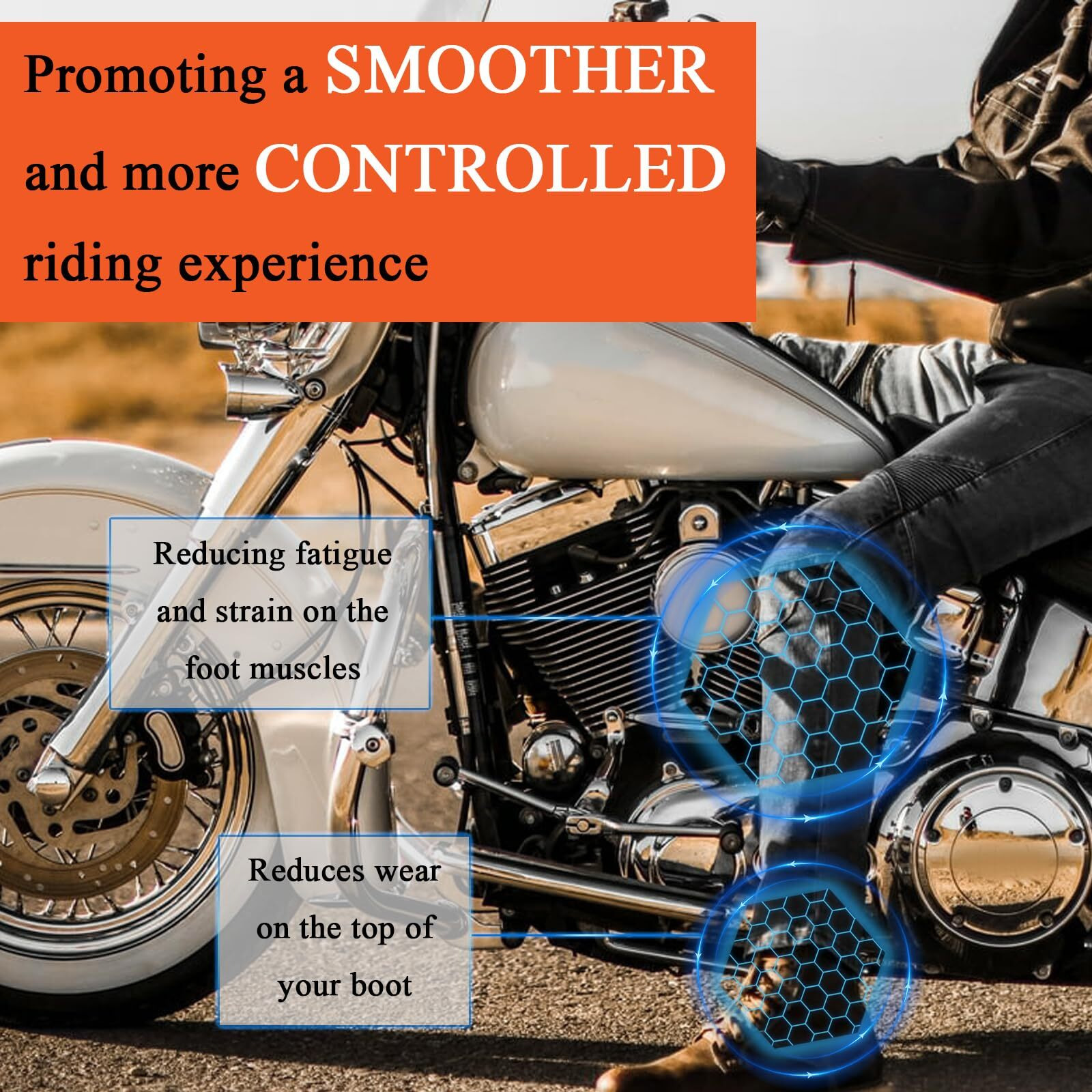 Fovplue Heel/Toe Shifter Levers W/Shift Pegs  Front And Rear Shifter Pegs For Harley '86-'17 Fl Softail  88-Later Touring Cvo Road Glide Street Glide Electra Glide Road King And '08-Later Trike  Bk2