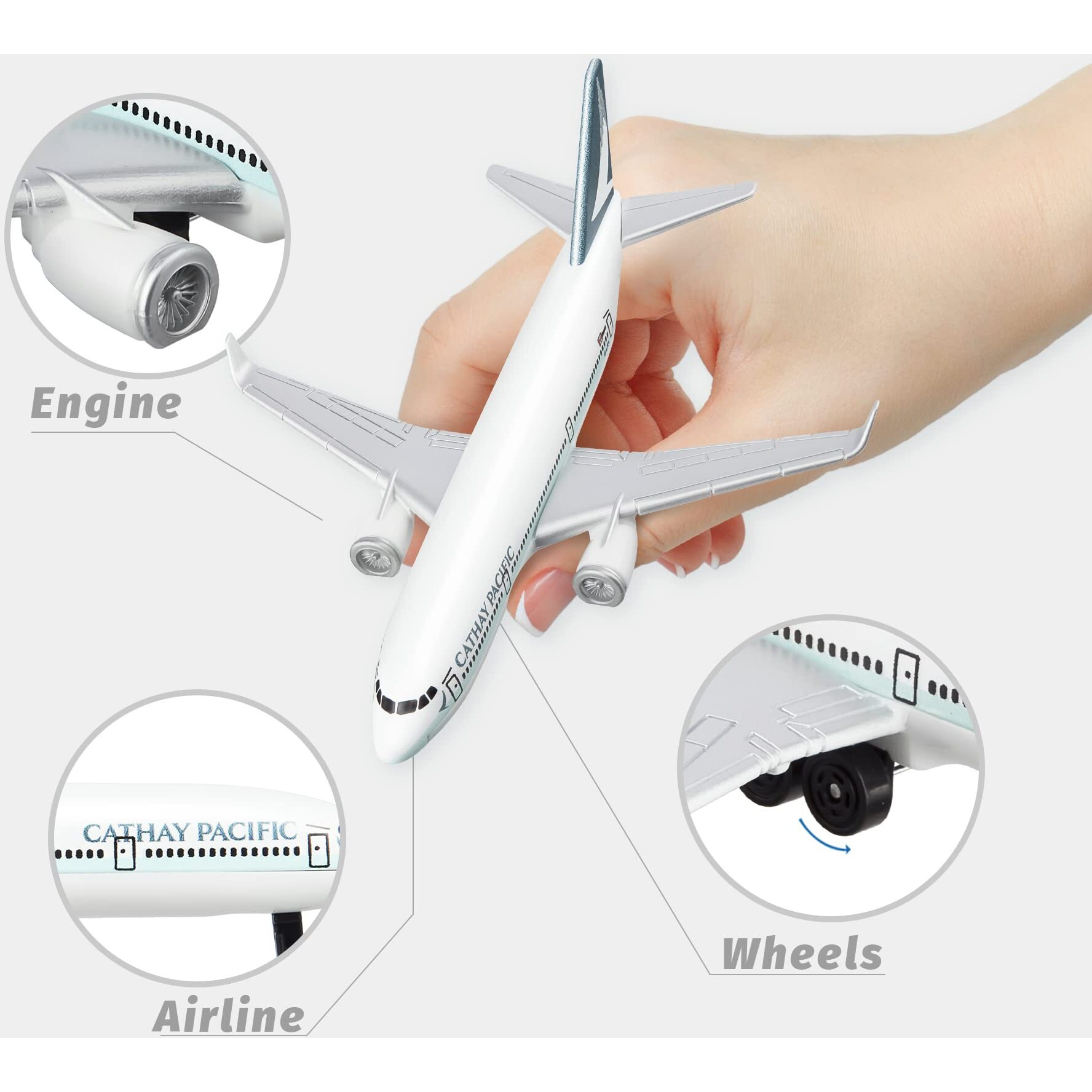 Joylludan Model Planes Cathay Pacific Model Airplane Plane Aircraft Model For Collection & Gifts