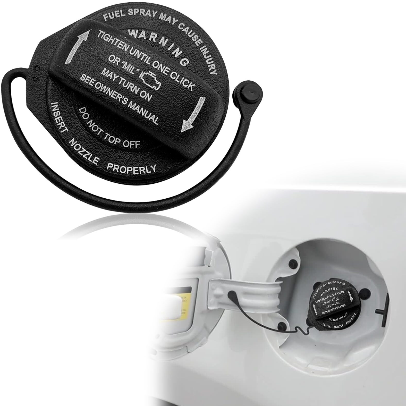 Gas Cap  Fuel Cap 5C0201550T Compatible With Volkswagen 2011-2020 Vw Jetta Golf Gti Golf R Golf Sportwagen Golf Alltrack Tiguan 2008-2017 Audi A4 A5 A4 A5 A8 S4 S5 S8 Q5 Rs5 Sq5 Allroad.