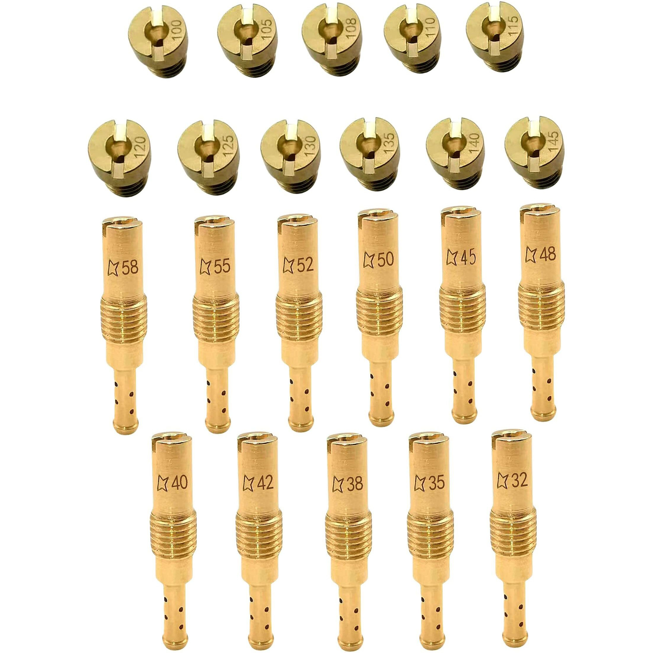 Yamakato Aftermarket 22Pcs Carburetor Jet Kit W/11 Main Jets And 11 Slow Jet For Nibbi Honda Pwk Keihin Yamaha Oko Cvk Pwm Type