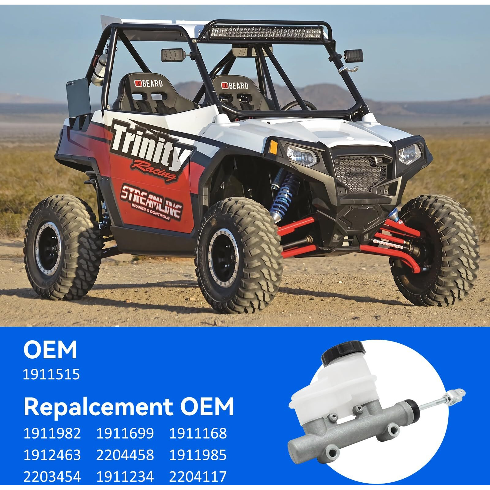 Brake Master Cylinder For Polaris Rzr 570 800 900 1000 Brutus Ranger 400 500 570 700 800 900 1000 Ace 325 570 900 General 1000 Oem1911515