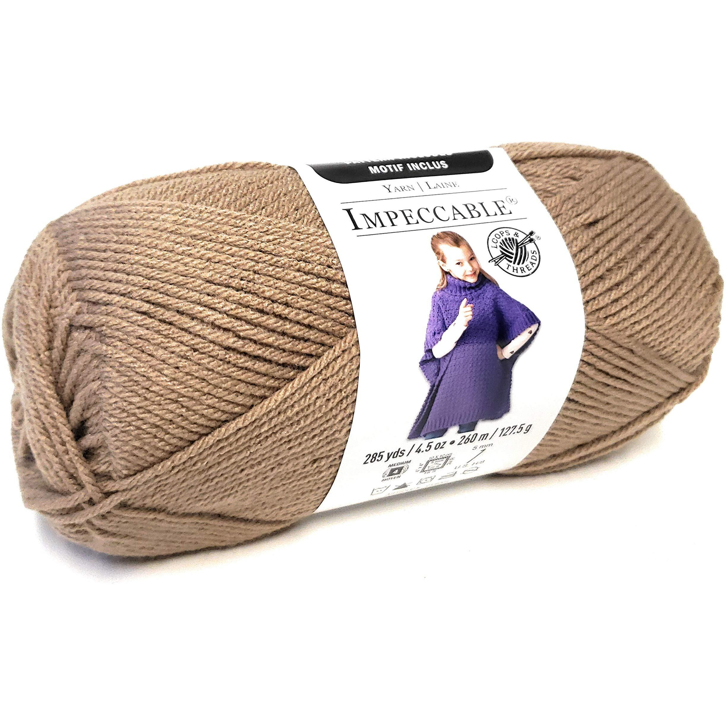 Loops & Threads Impeccable Yarn 4.5 Oz. One Ball - Soft Taupe