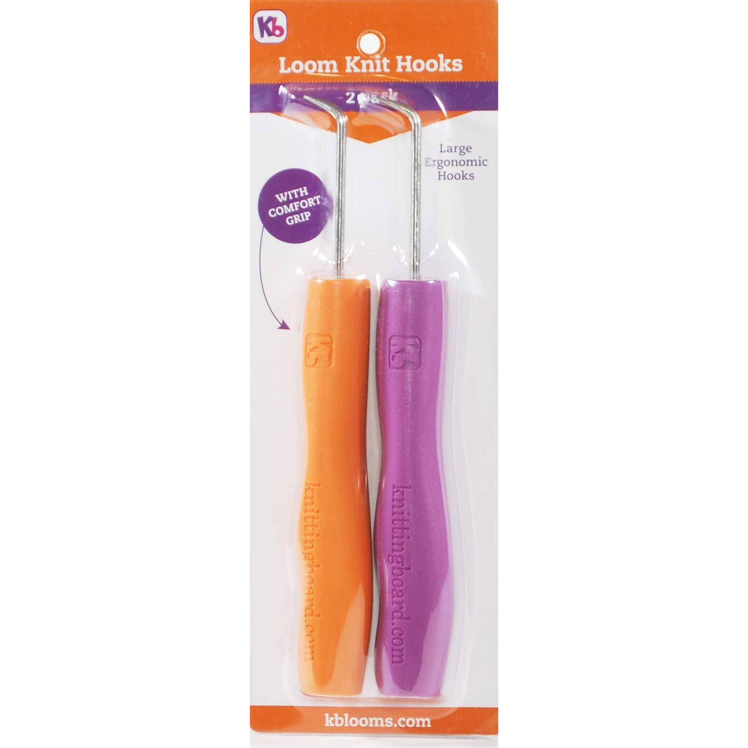 Authentic Knitting Board  Loom Knitting Ergonomic Hook & Tool (2 Pack)