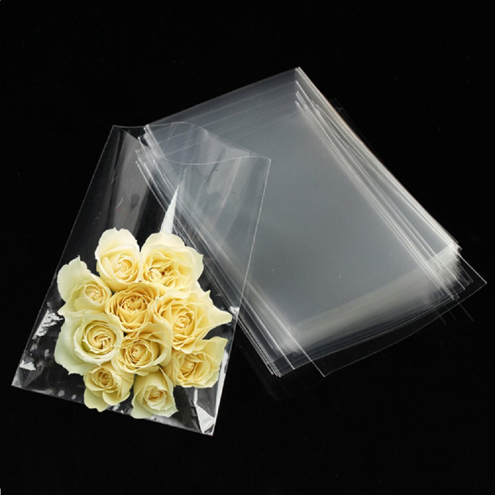 Fgfak 200 Pcs 5X7 Inches Clear Flat Cello/Cellophane Treat Bags Good For Pastry Bakery Cookie Candy And Dessert