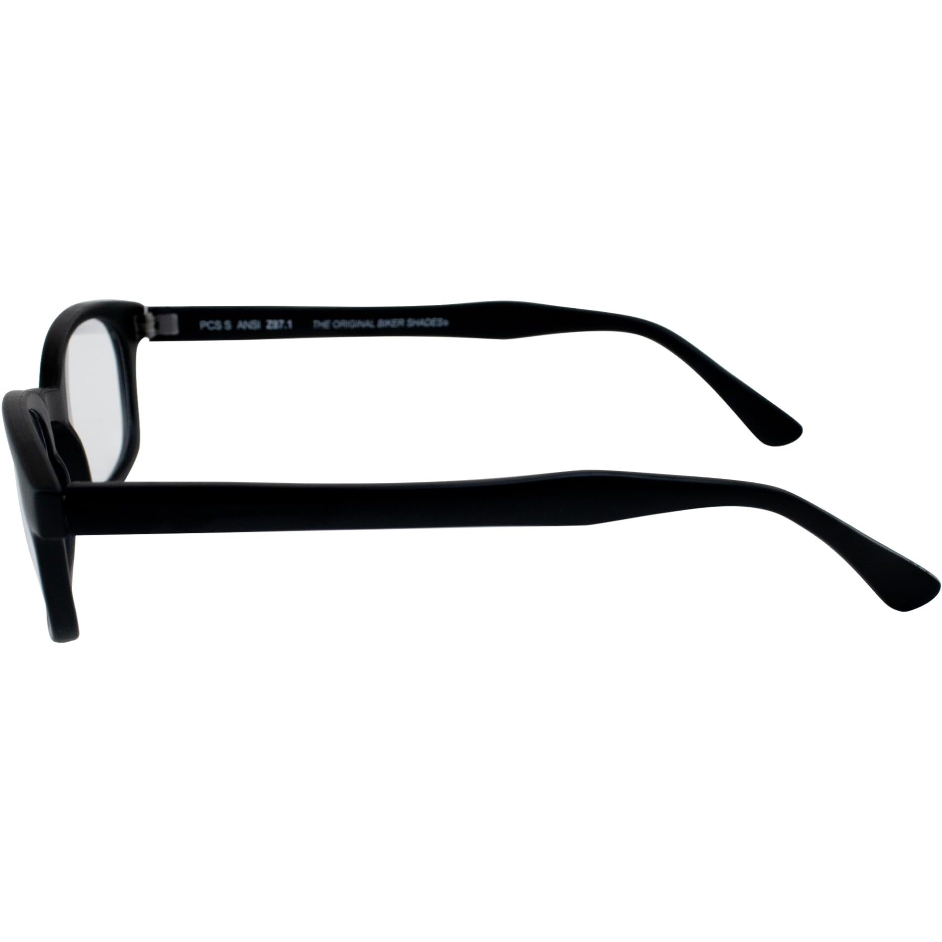 X-Kd's Unisex-Adult Biker Sunglasses Matte Black/Clear Lens