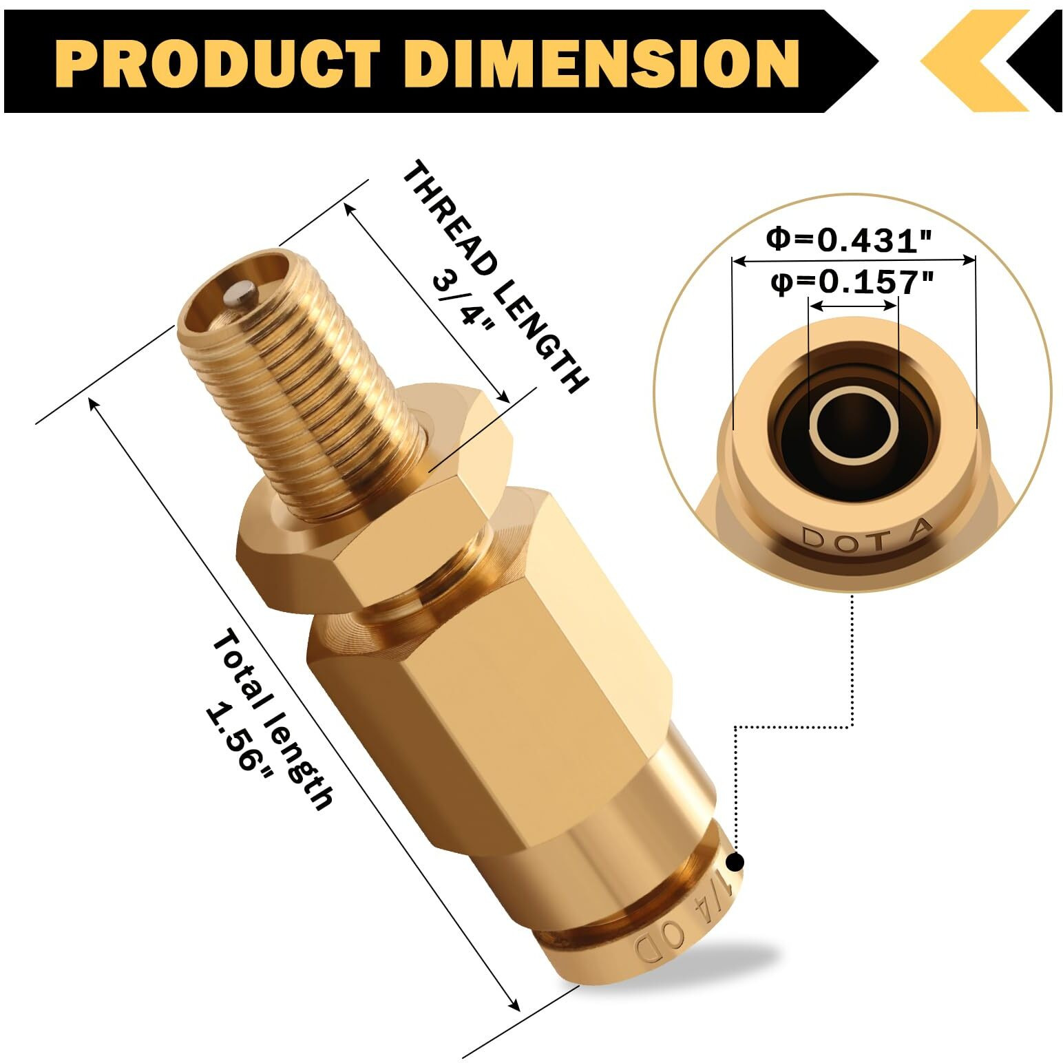 Cheemuii 1/4"" Inflation Schrader Valve With Push To Connect For 1/4"" Od Air Line Tubing And Air Spring Suspension For Semi Truck Trailer Tractor