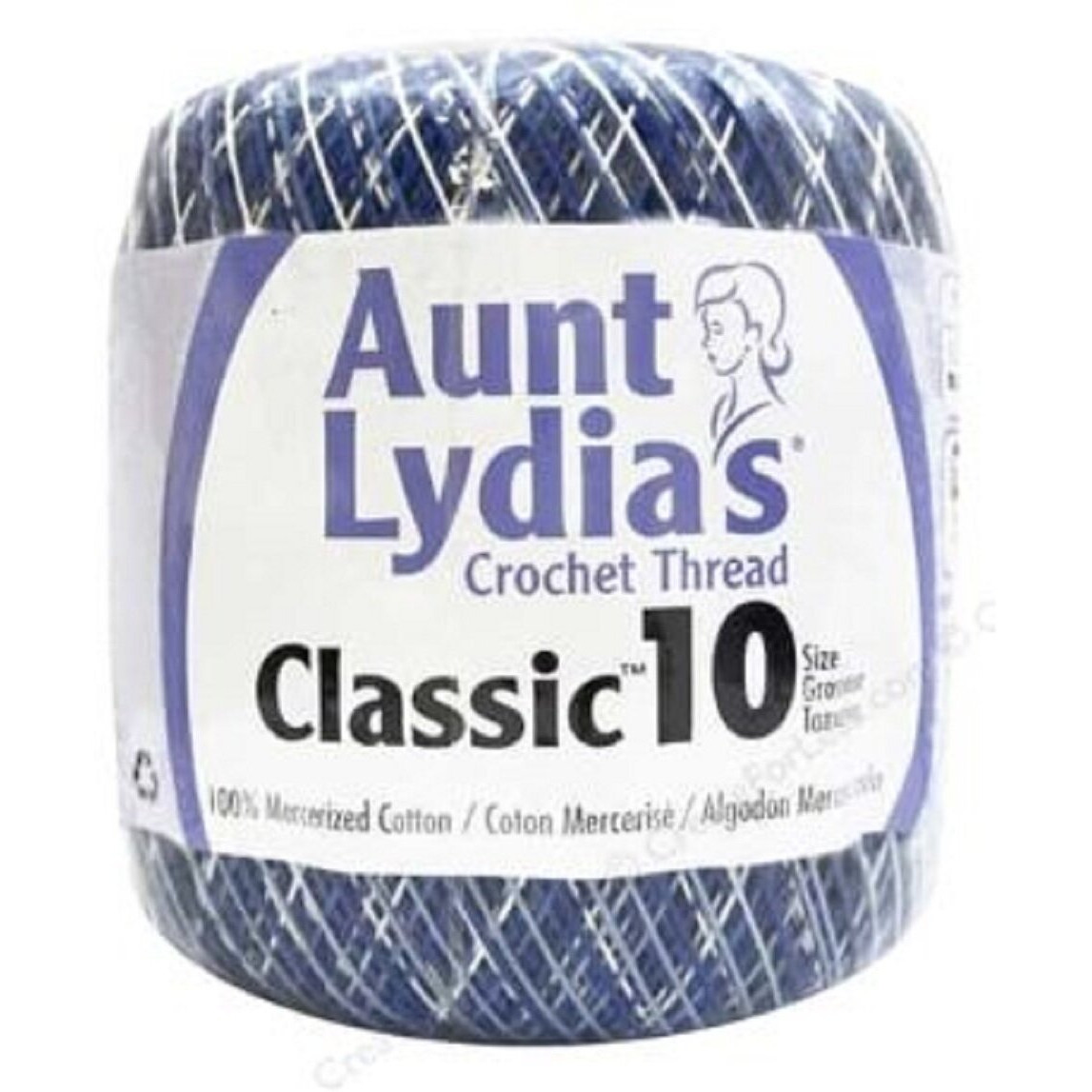Aunt Lydia's Crochet Thread - Variegated - Size 10 - (2-Pack) (Shaded Blues)