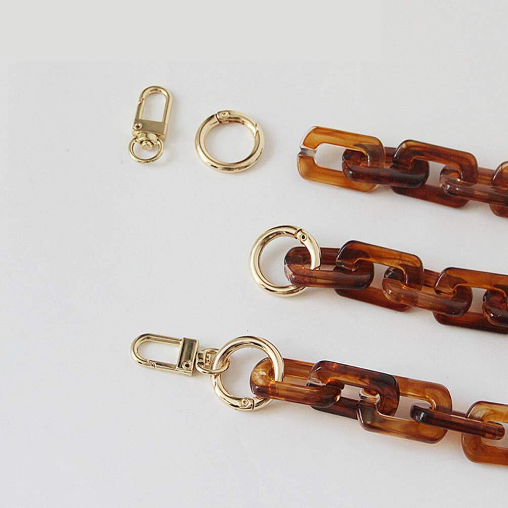 17.7 Inch Retro Tortoise Shell Pattern Resin Replacement Purse Chain Strap Shoulder Cross Body Bag Handbag Strap Diy Accessories