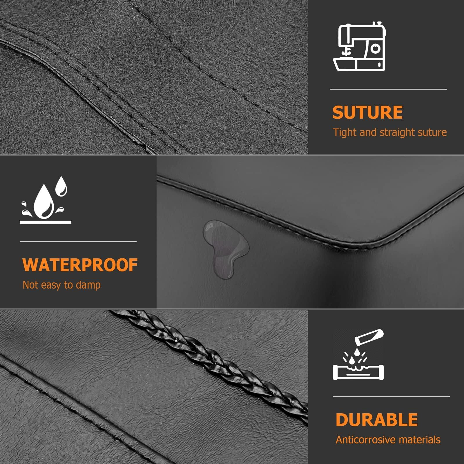 Dasen Saddlebag Speaker Lid Bra Protective Covers Pu Leather Compatible With 1993-2013 Harley Touring Road King Electra Road Street Glide