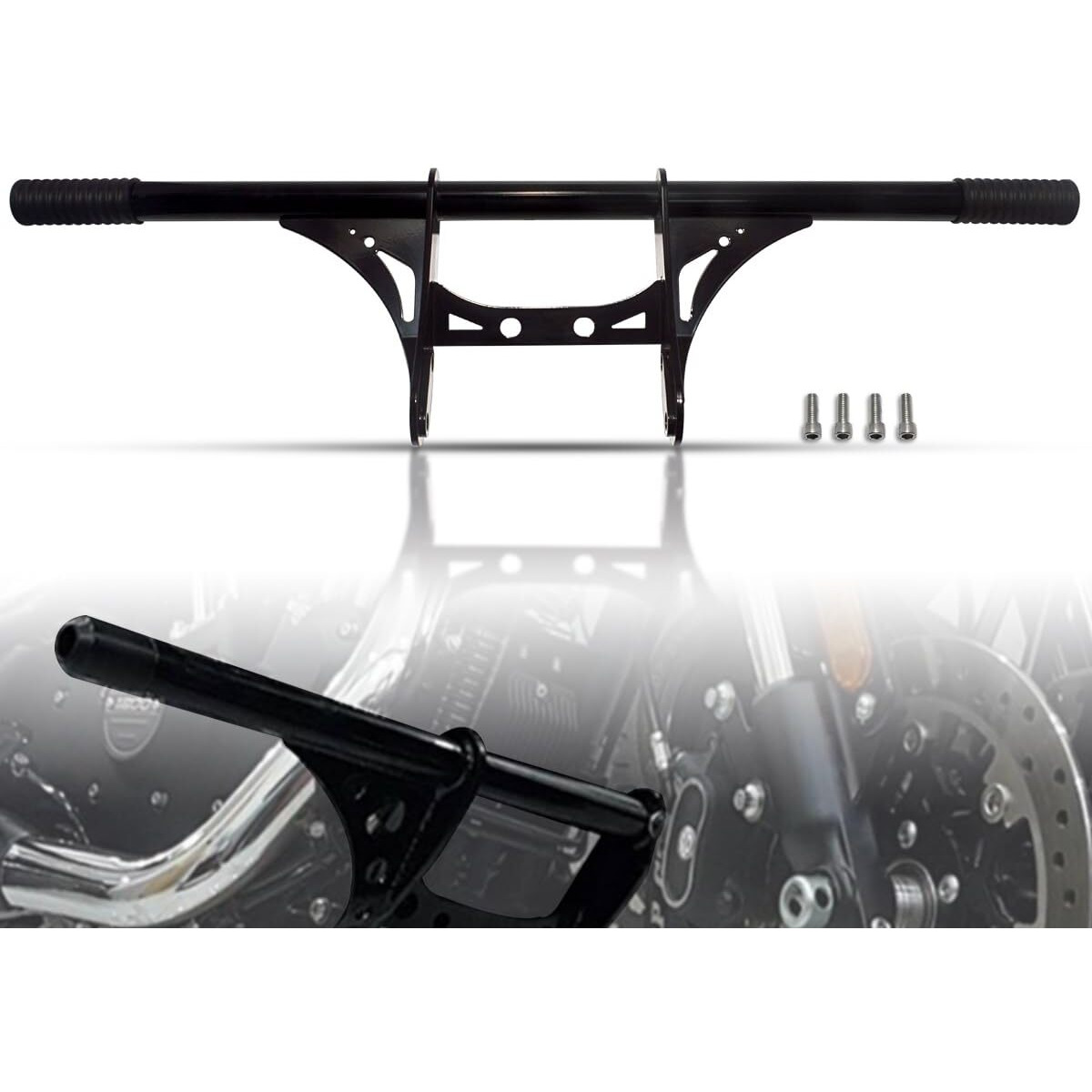 Wowtk Highway Peg Crash Bar For Harley Xl Sportster 2004-2022 Models For Sportster 883 Xl883 1200 Xl1200 Iron 883 Seventy-Two Forty-Eight Xl50 Sportster Xr1200 Xr1200X Gloss Black