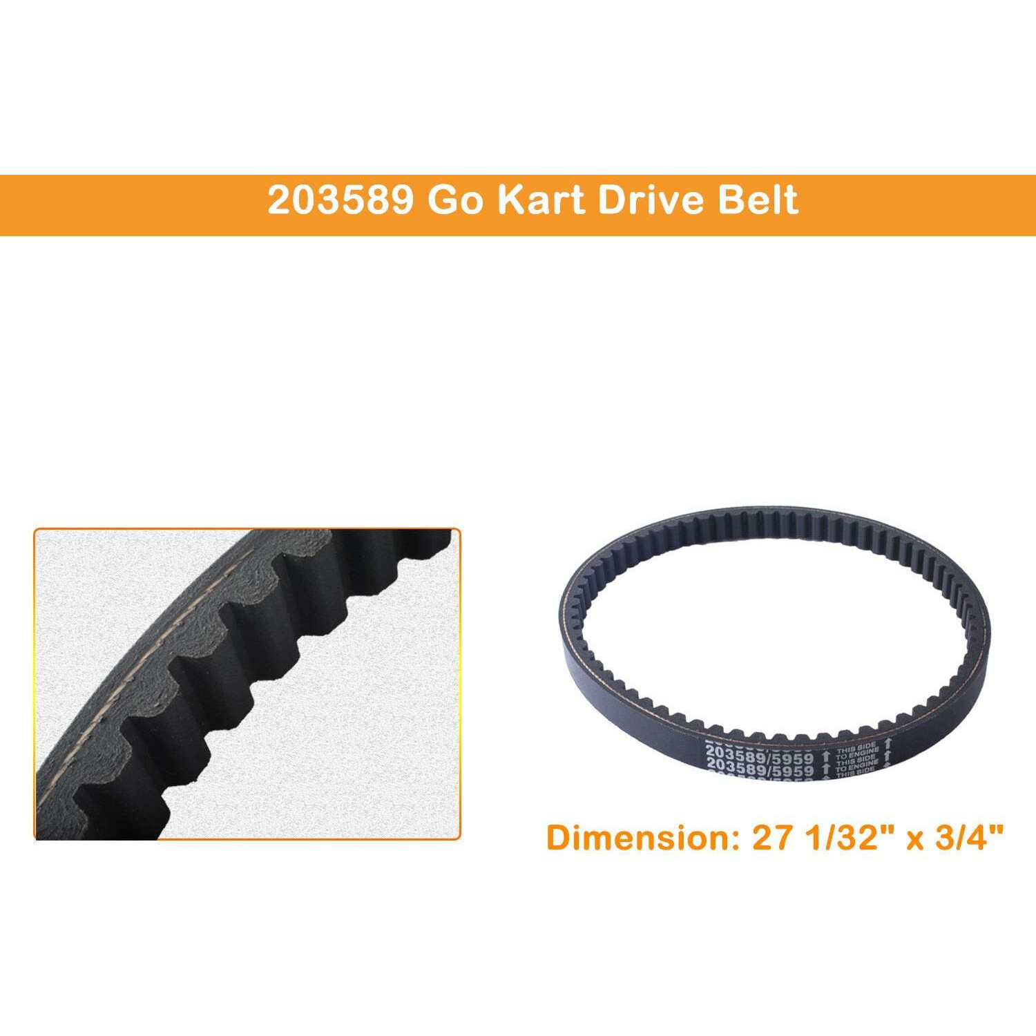 30 Series Torque Converter Clutch  3/4"" Bore With 203589 Go Kart Drive Belt For Compatible With Comet 219552  Tav2 30-75 Manco 5957