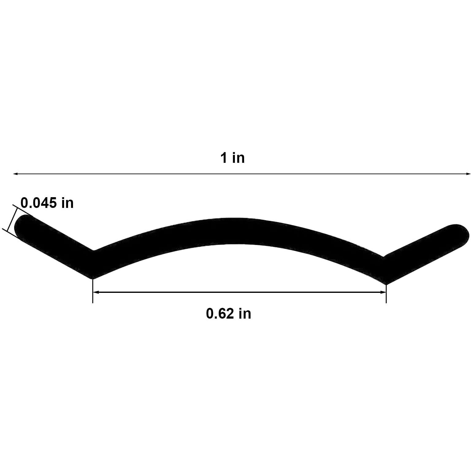 1"" Black Vinyl Trim Molding Screw Cover Rv Boat Camper Travel Trailer (100 Ft)