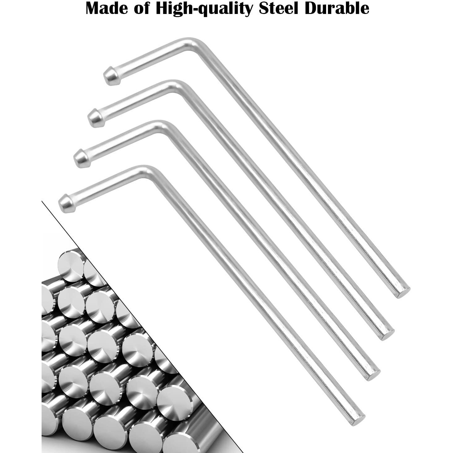 4 Pcs Universal Exhaust Hanger Rods 9.5"" Long 90 Degree Bent Exhaust Hanger Steel