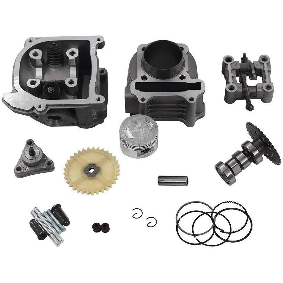 Gy6 Cylinder Rebuild Kits Kymlaa 100Cc Big Bore Kit For 69Mm Valve 49Cc 50Cc 139Qmb Moped Scooter Engine 50Mm Bore Upgrade Set With 6Pin Racing Cdi Ignition Coil Performance Spark Plug Clutch Spring
