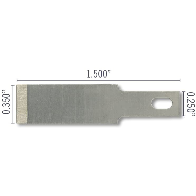 Excel Blades Chisel Replacement Blades  Set Of 50 Carbon Steel Blades For Precision Cutting & Trimming  Multi-Purpose Professional  Hobby  And Crafting Tools