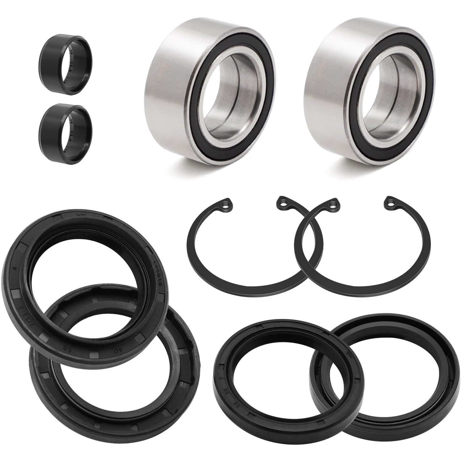 Front Wheel Bearings Seals For Honda Fourtrax 300 Rancher 350 400 420 Only For 4X4  Oem 91051-Hc5-003 91209-Hn2-003 91256-Hc5-003