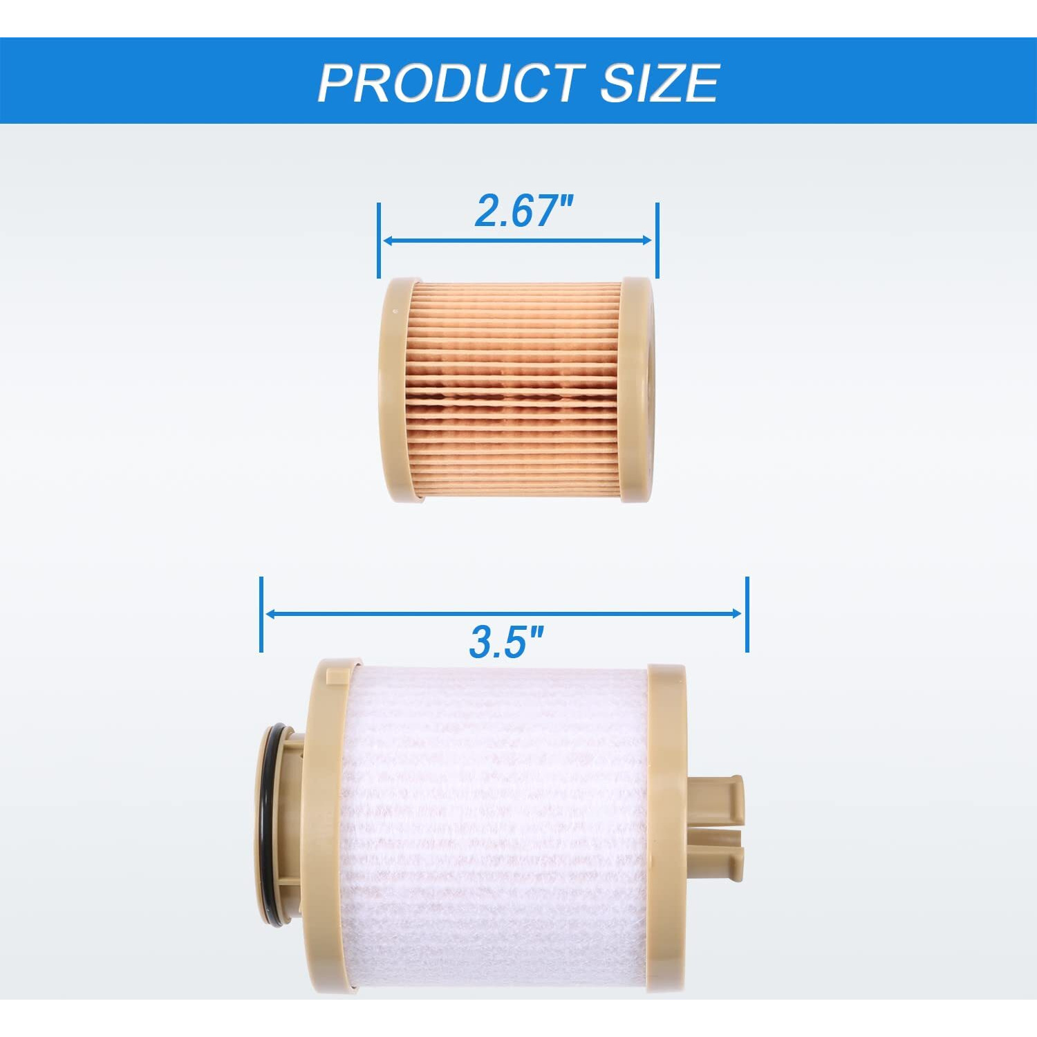 Fd4616 Diesel Fuel Filter Replacement For 2003-2007 Ford 6.0L F250 F350 F450 F550 Super Duty 2003-2005 Excursion Powerstroke Includes Lower Lifter Pump Filter And Upper Fuel Bowl Filter 3C3Z9N184Cb