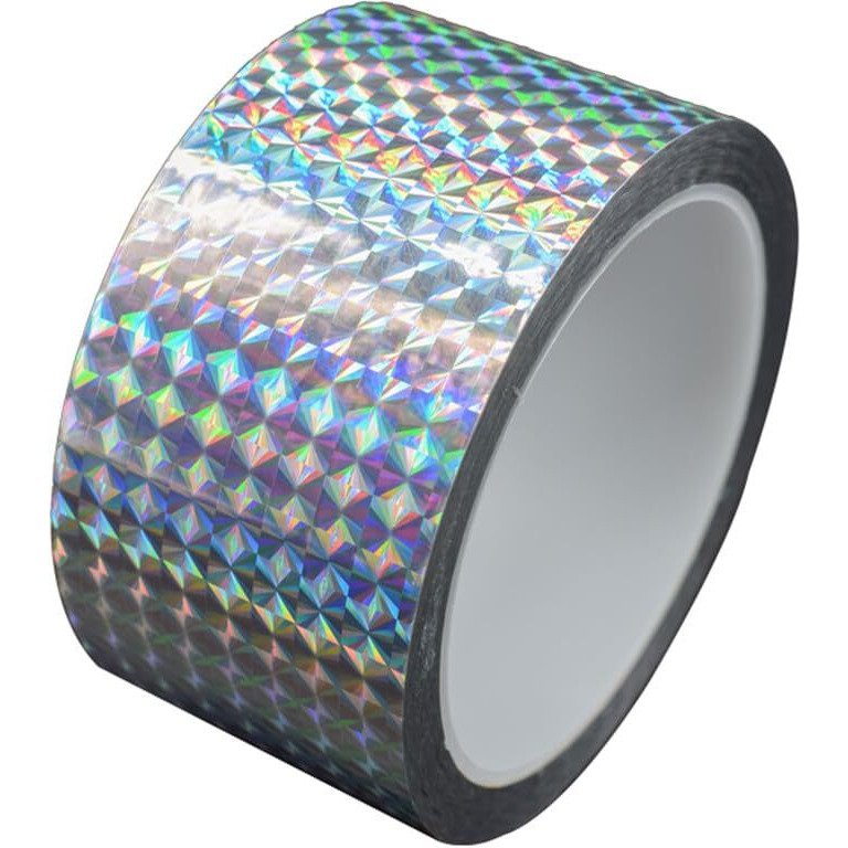 Siccoma Self-Adhesive Holographic Reflective Tape Prism Tape Holographic Reflective Tape For Keep Birds Away  Craft Projects  Diy Art  Home  Daily Use (2 Inches By 55 Yard)
